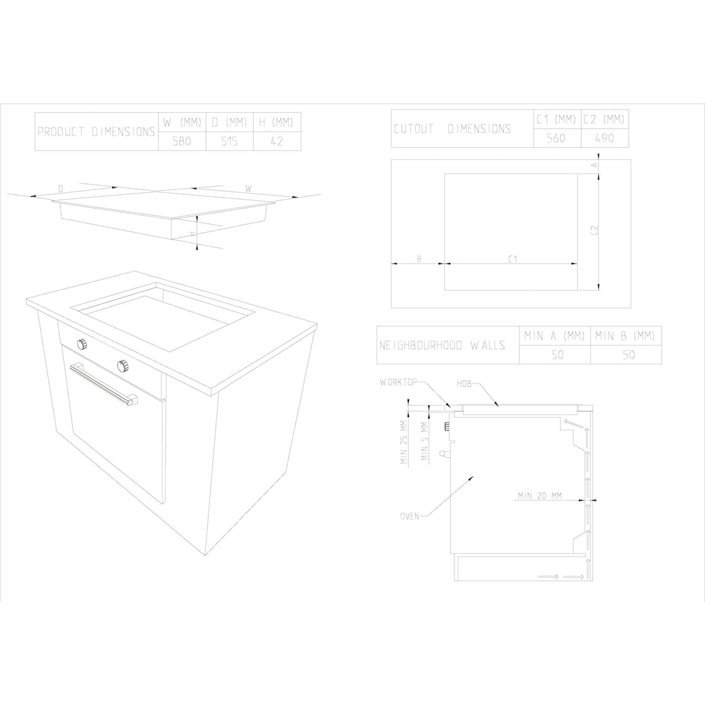 VESTEL Elektro-Kochfeld von SCHOTT CERAN® »VEA24026«, VEA24026