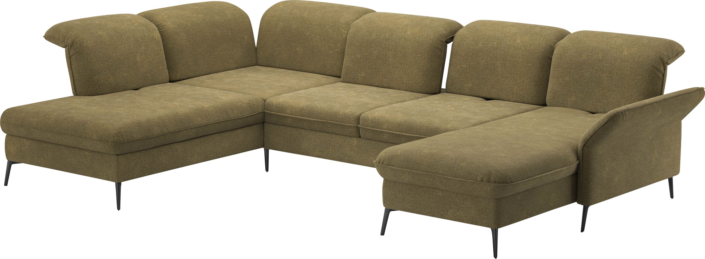 sit&more Wohnlandschaft »Emely, inkl. Sitztiefenverstellung«, wahlweise mit Bettfunktion,Bettkasten,Kopf- & Armteilverstellung