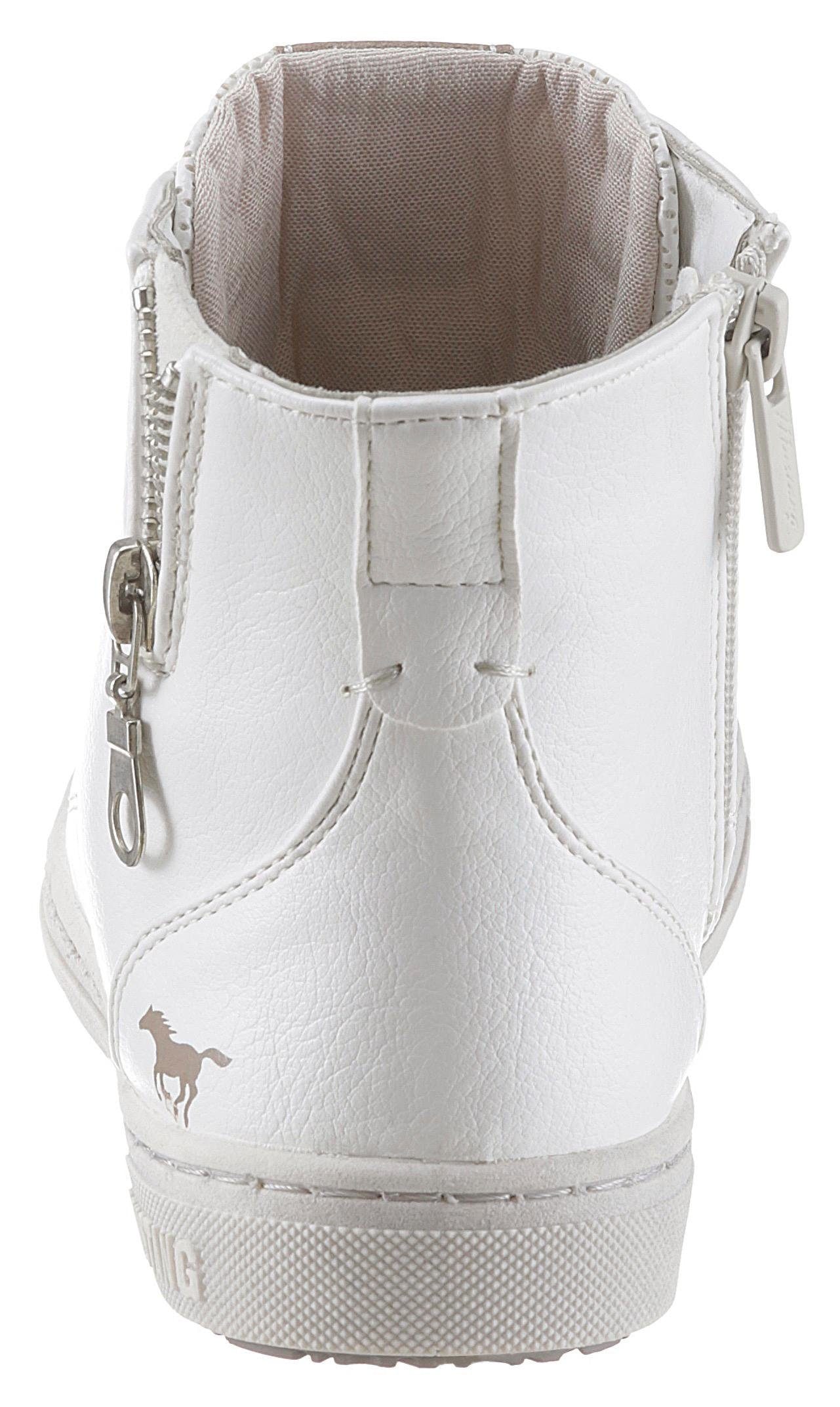 Mustang Shoes Schnürboots, Sneaker, Schnürschuh, Freitzeitschuh mit Zierreißverschluss