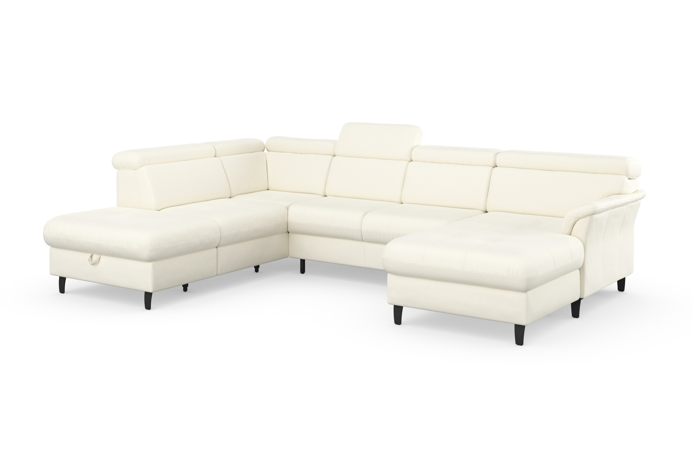sit&more Wohnlandschaft »Marano U-Form«, inklusive Kopfteilverstellung, wahlweise mit Bettfunktion, Bettkasten