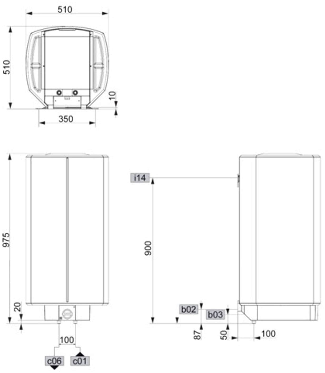STIEBEL ELTRON Wandspeicher »HFA-Z 100«, 100 l, druckfest, energiesparend, Schnellaufheizung