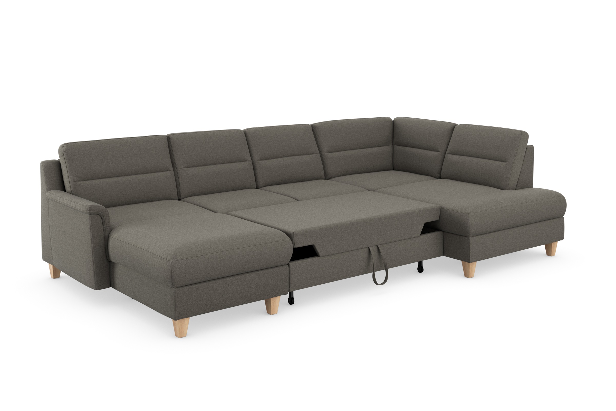 sit&more Wohnlandschaft »Farö U-Form«, inklusive Federkern, wahlweise mit Bettfunktion und Bettkasten