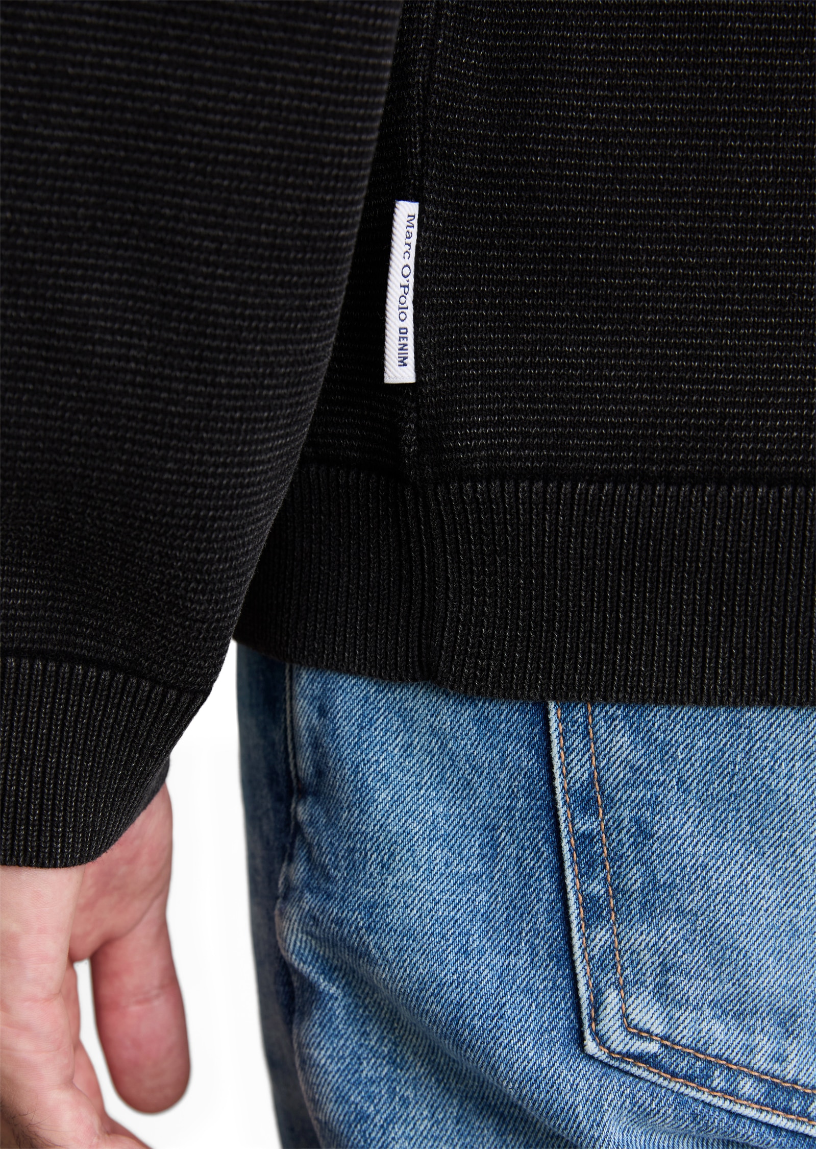 Marc O'Polo DENIM Strickpullover, regular fit, Rundhals, sanfte Struktur