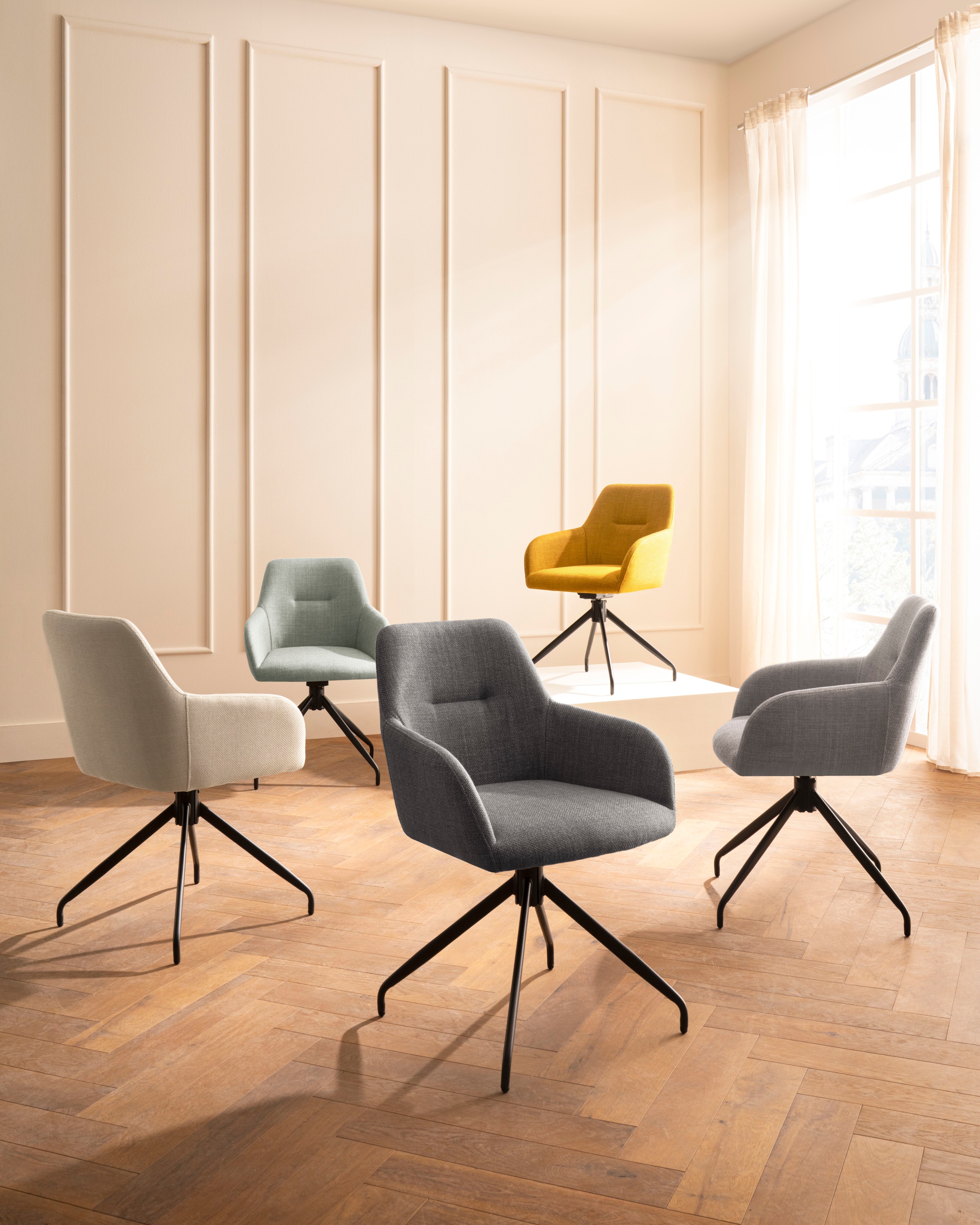 HELA Armlehnstuhl »TRIEST« (Set) 2 Stk.Sessel, 360° drehbar, Gestell abgekn günstig online kaufen