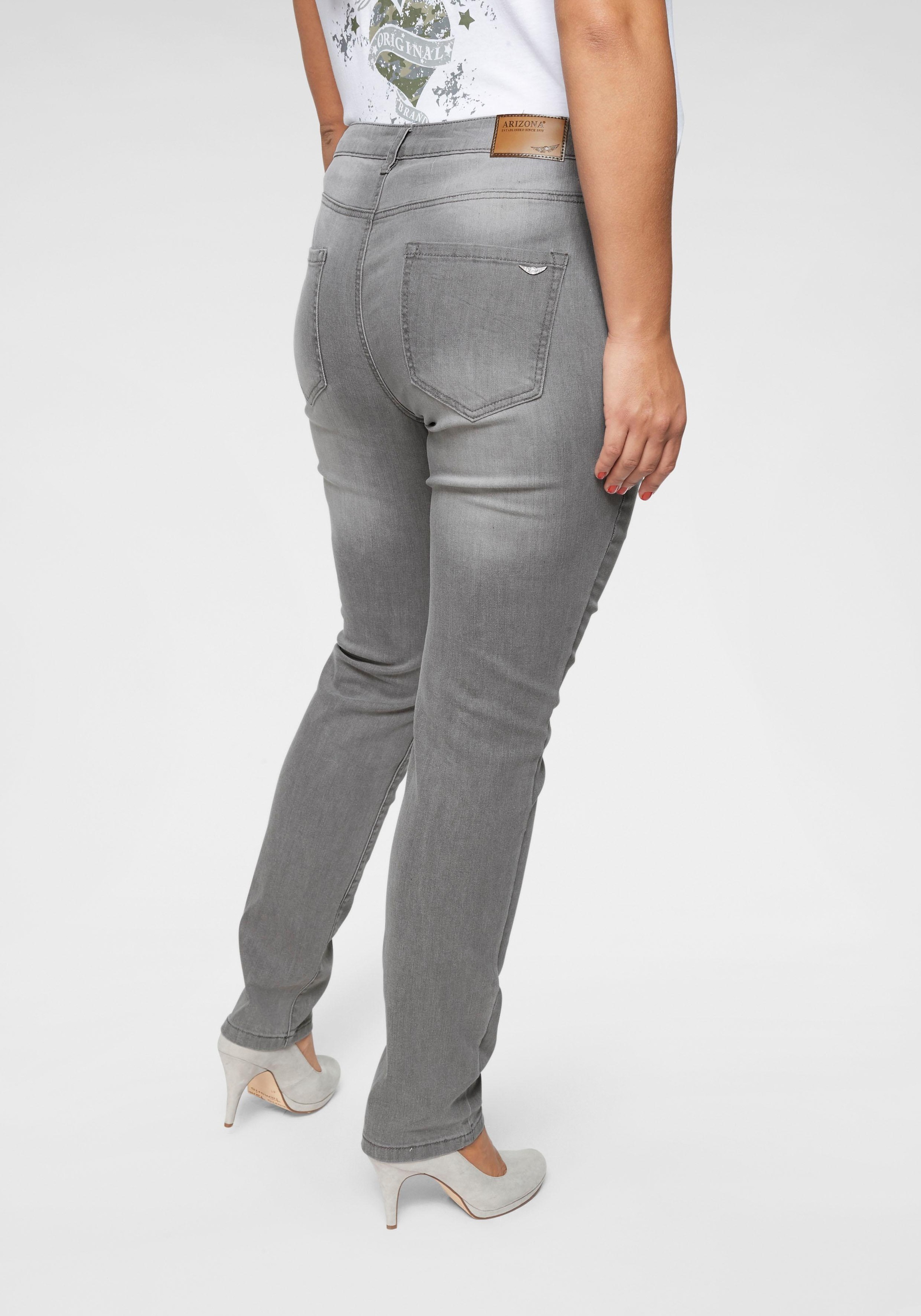 Arizona Slim-fit-Jeans »Curve-Collection«, hohe Leibhöhe, Five-Pocket-Design, Zip-Fly