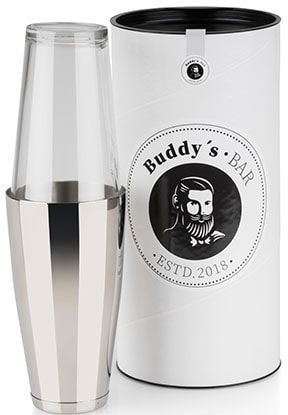 Buddy's Cocktail Shaker »Buddy's Bar Bosten«, 700 ml Becher + 400 ml Glas, Edelstahl poliert