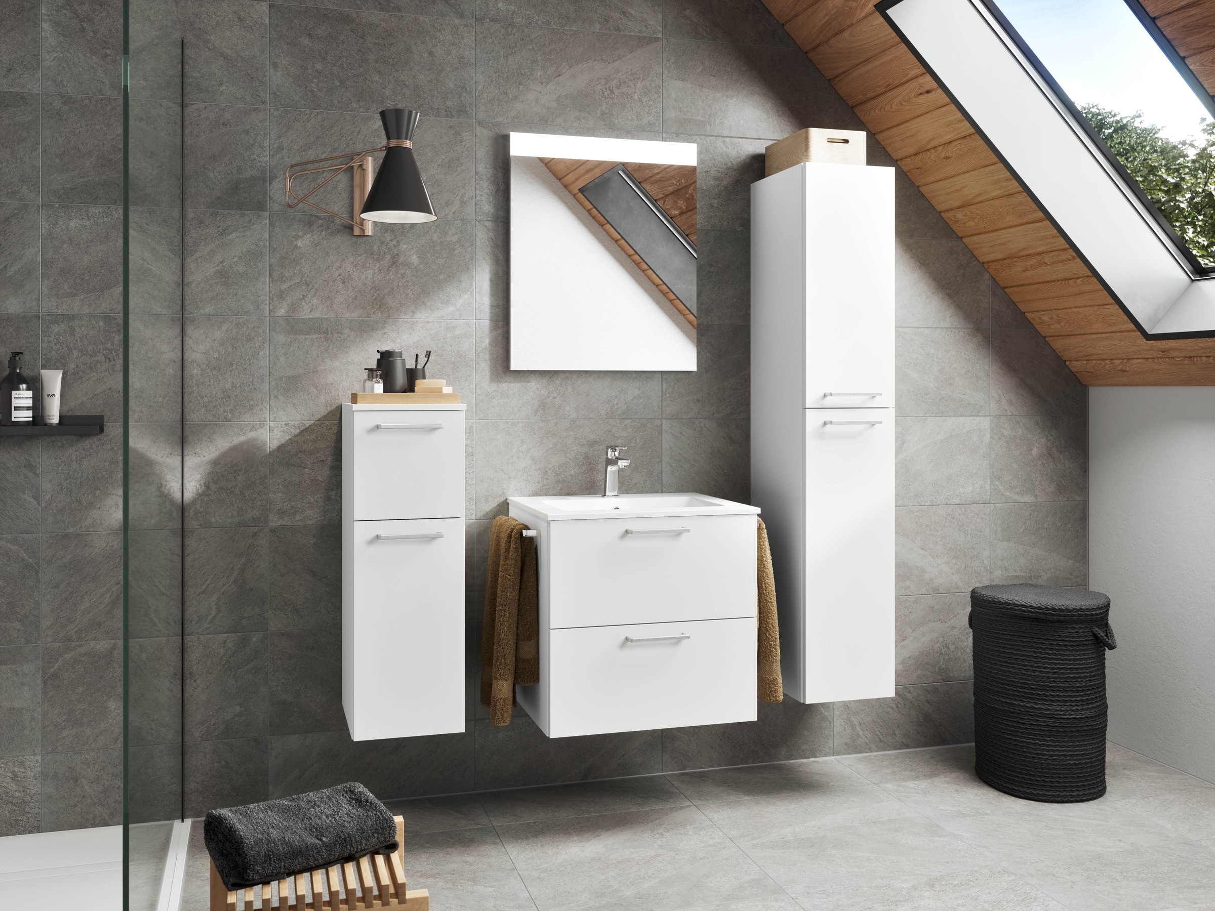 nobilia® Badmöbel-Set »Tolvina« vormontiert, mit Soft-Close, 2 Stk. tlg. in günstig online kaufen