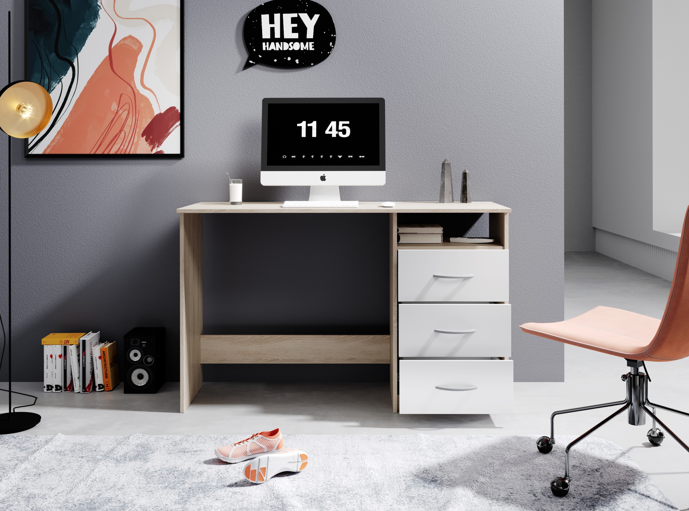 BEGA OFFICE Schreibtisch »Adria, Computertisch,«, Schubkästen rechts oder l günstig online kaufen