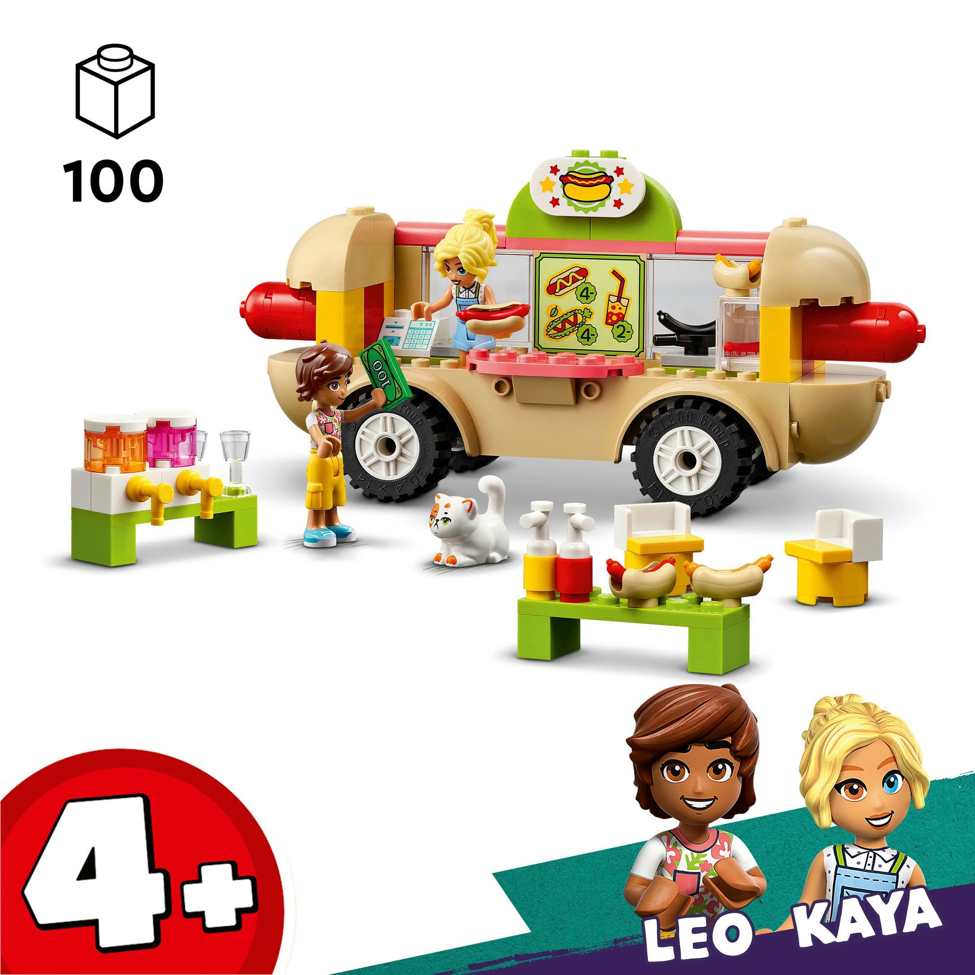 LEGO® Konstruktionsspielsteine »Hotdog-Truck (42633), LEGO Friends«, (100 St.), Made in Europe