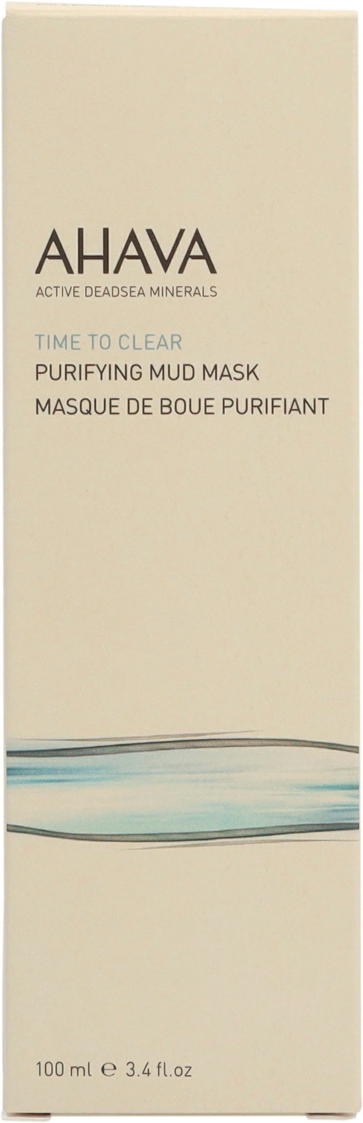 AHAVA Gesichts-Reinigungsmaske »Time To Clear Purifying Mud Mask«, Tiefenreinigende Schönheitsmaske, verkleinert Poren, alkoholfrei.