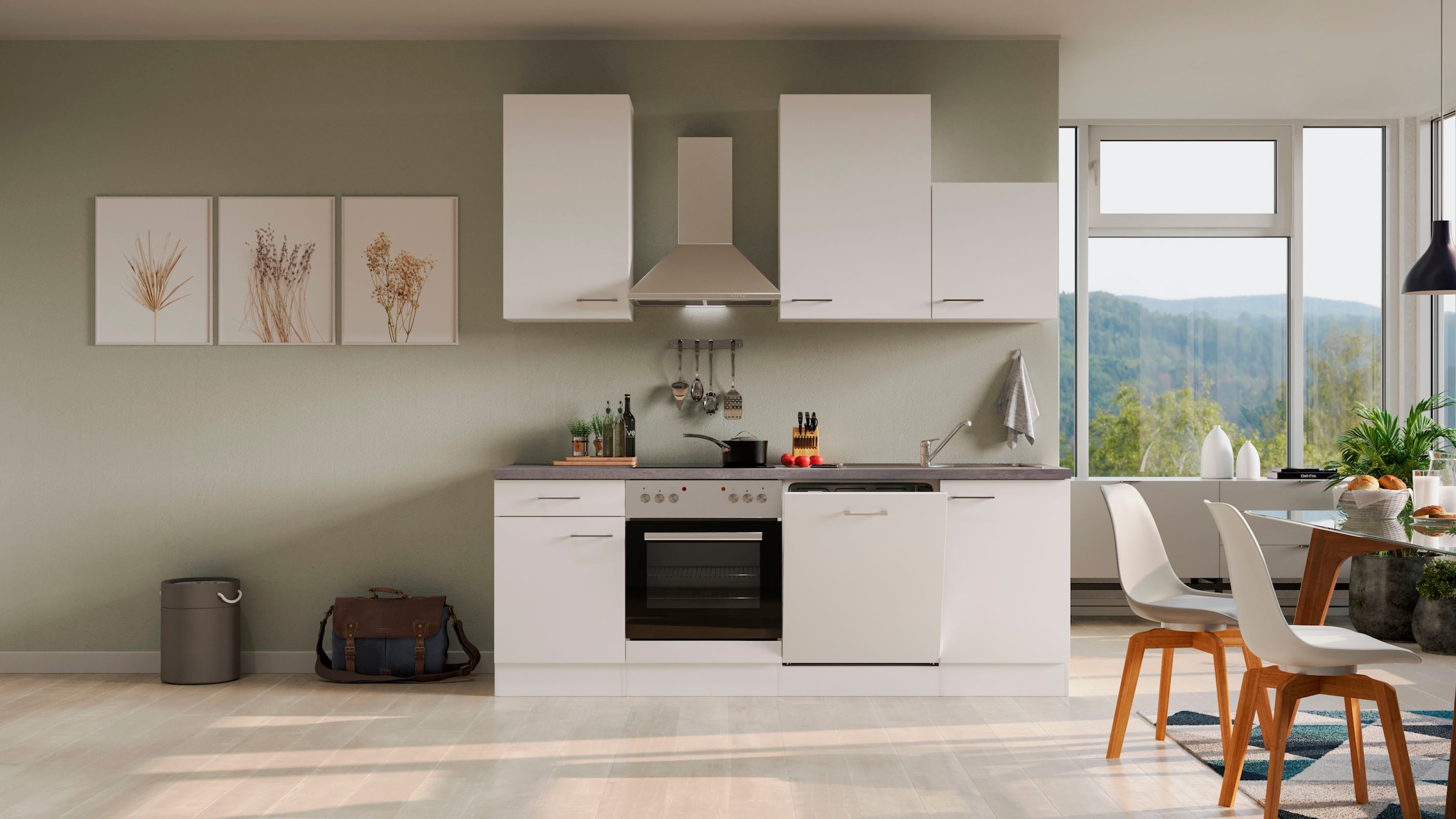 Flex-Well Küche »Neo«, Breite 220 cm, mit und ohne E-Geräte lieferbar