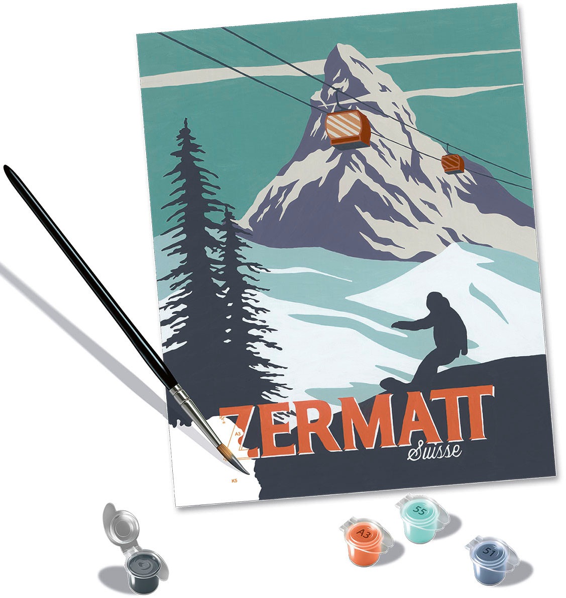 Ravensburger Malen nach Zahlen »CreArt, Zermatt«, Made in Europe