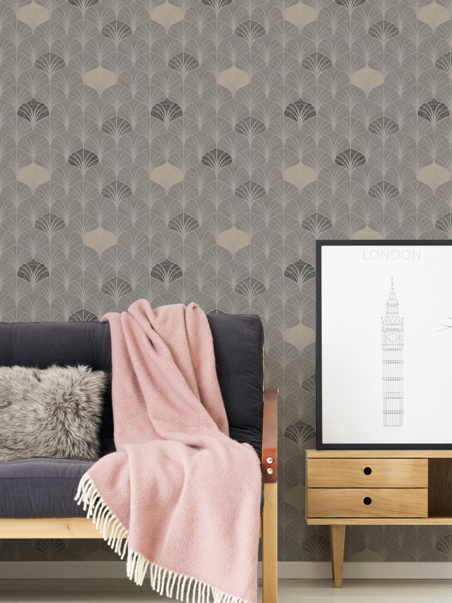 A.S. Création Vliestapete »Pop Style«, gemustert-ornamental, Geometrische Tapete Retro Tapeten Wohnzimmer Schlafzimmer Küche Design