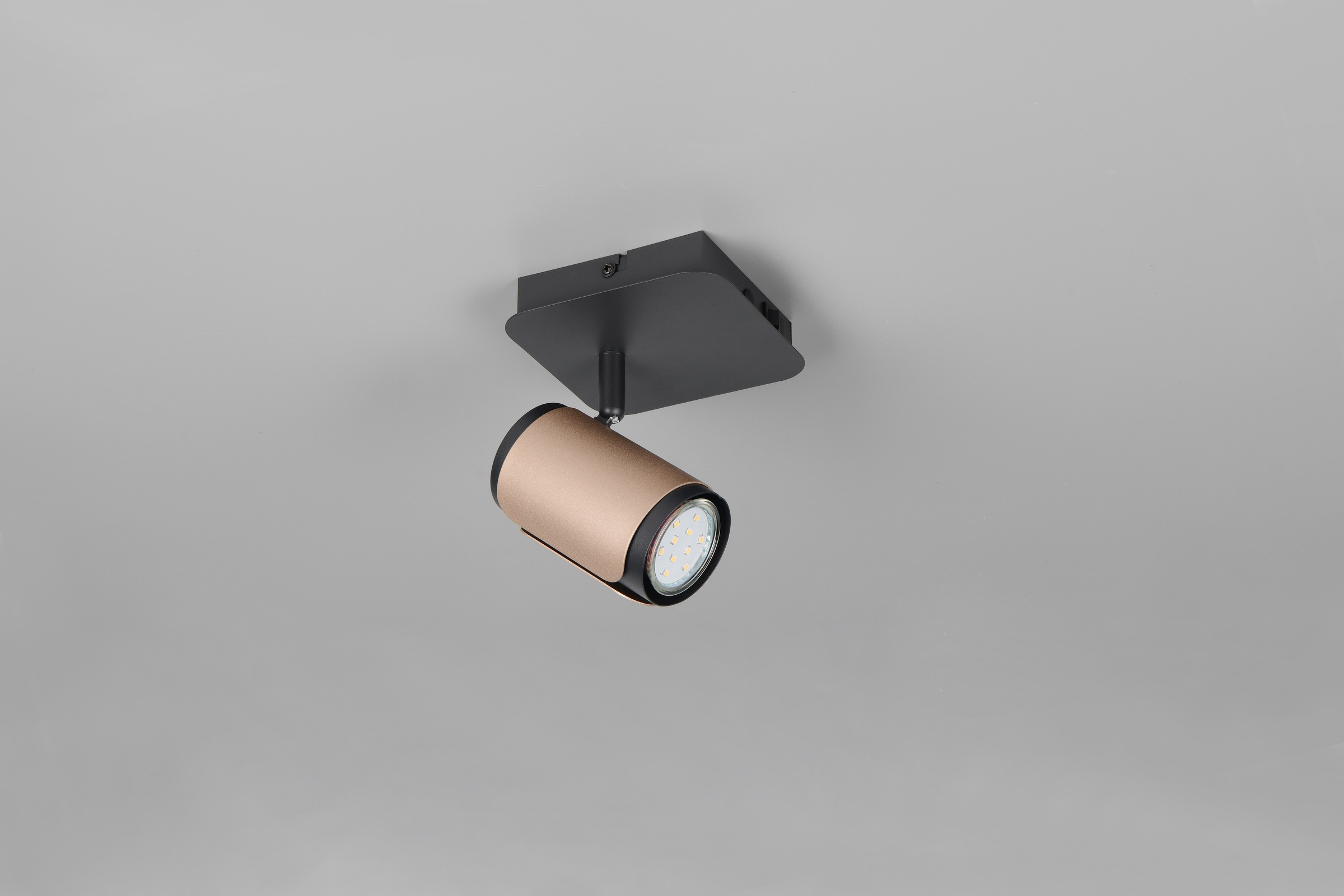 TRIO Leuchten Deckenstrahler »GILLAN, Spot 1-flammig, exkl 1x GU10 max 10W, 12x12x16,5 cm (B/H/T)«, 1 flammig, Leuchtmittel GU10 | Leuchtmittel wechselbar, als Wandstrahler oder Deckenstrahler montierbar, mit Kippschalter