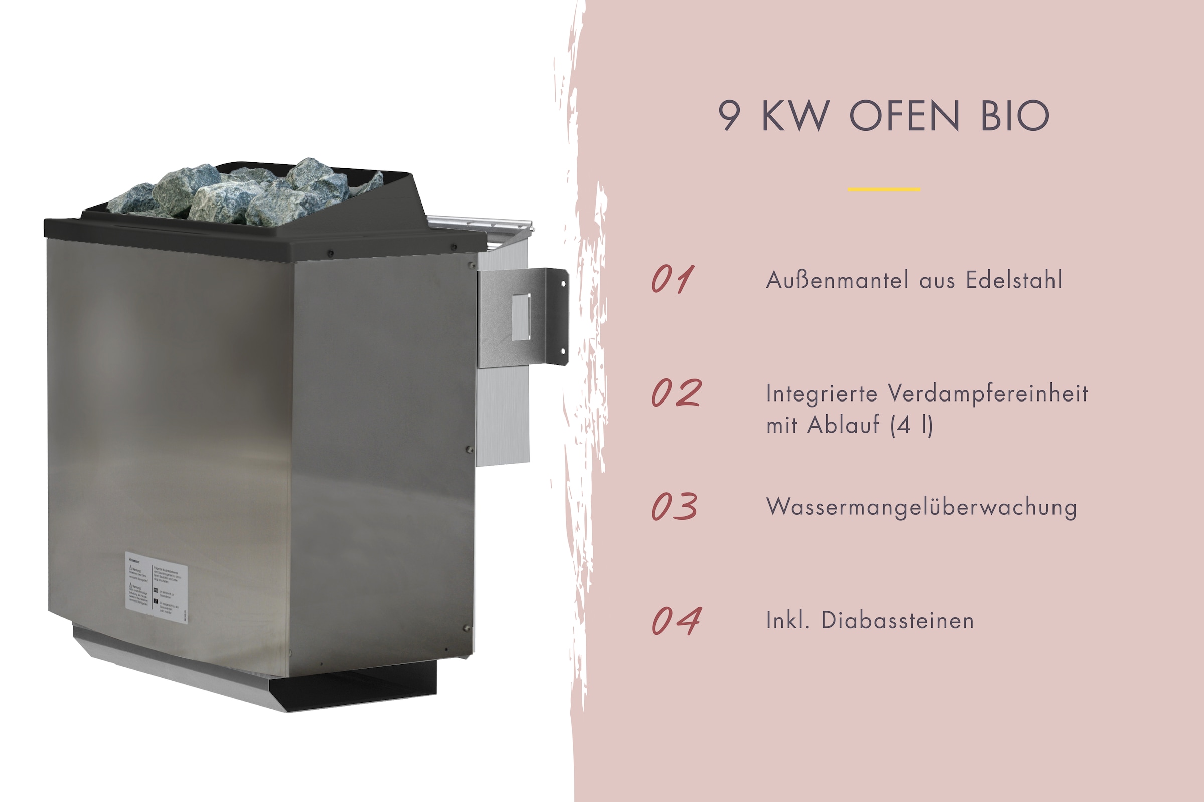 Karibu Saunahaus »Maiko 2B« Set,  Ofen 9 kW Bio externe Strg easy