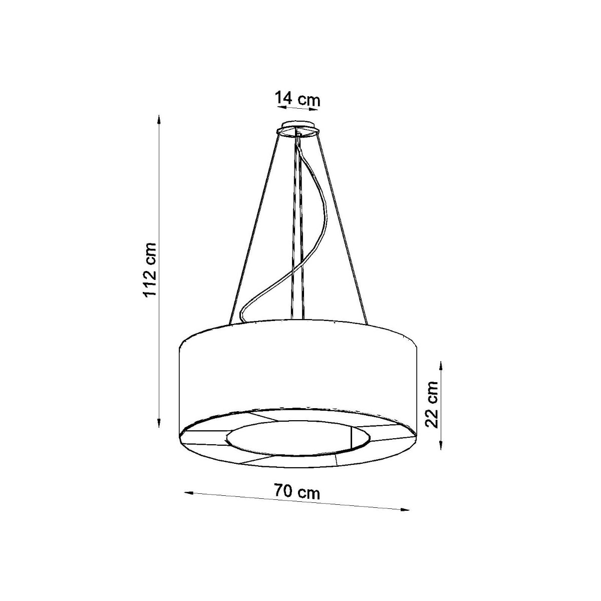 SOLLUX lighting Kronleuchter »SATURNO«, 6 flammig, Leuchtmittel E27 | ohne Leuchtmittel, Slush -Einstellung