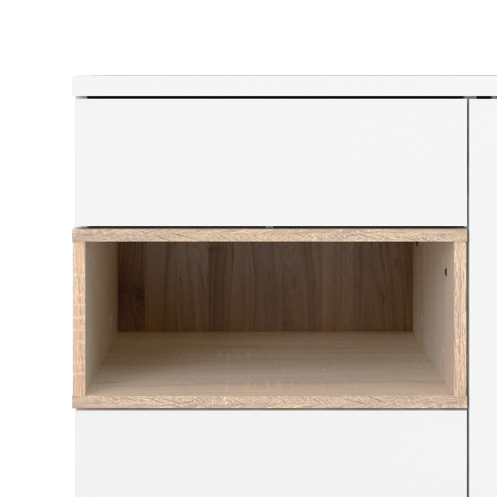 INOSIGN Highboard »Roommers, Anrichte, Stauraum, Sideboard«, Kommode, Höhe 118 cm, Breite 88,7 cm, 1 offenes Fach mit Rahmen-Optik