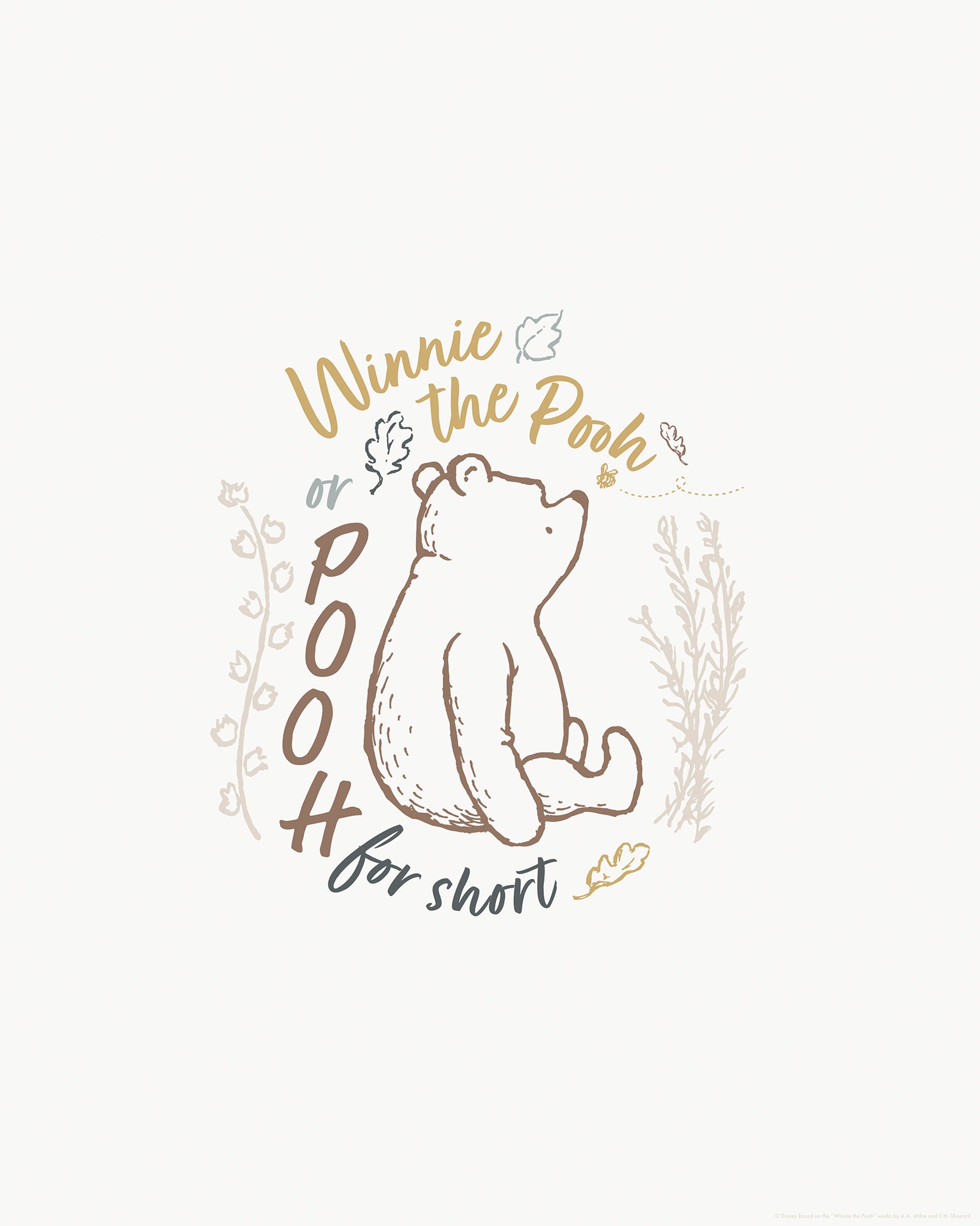 Komar Wandbild »Disney Winnie the Pooh for Short«, Disney, (Set, 1 St.), 40 x 50 cm (Breite x Höhe) - Kinderzimmer, Dekoration