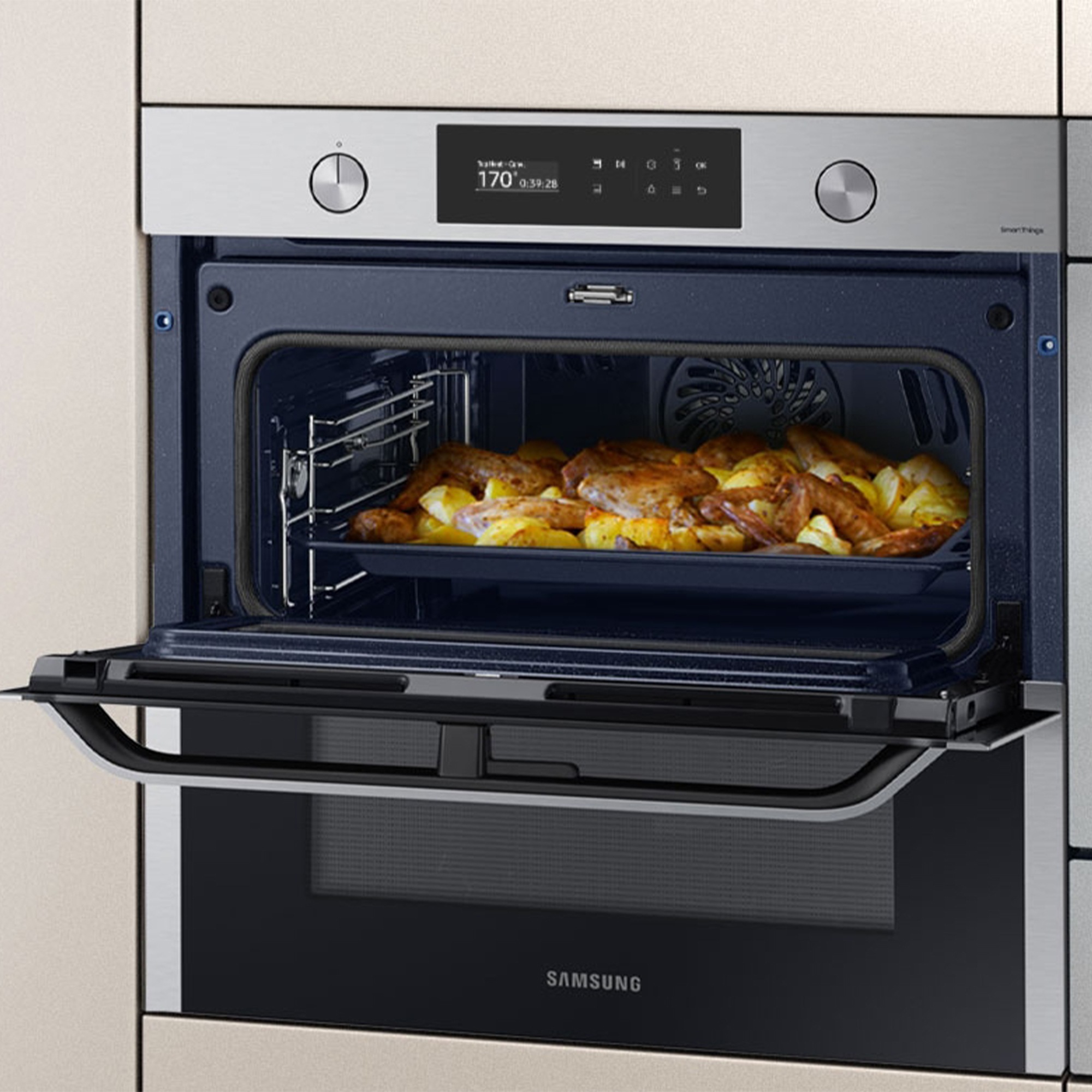Samsung Pyrolyse Backofen Serie 5 »NV7B5775XDK«, mit 1-fach-Teleskopauszug, günstig online kaufen