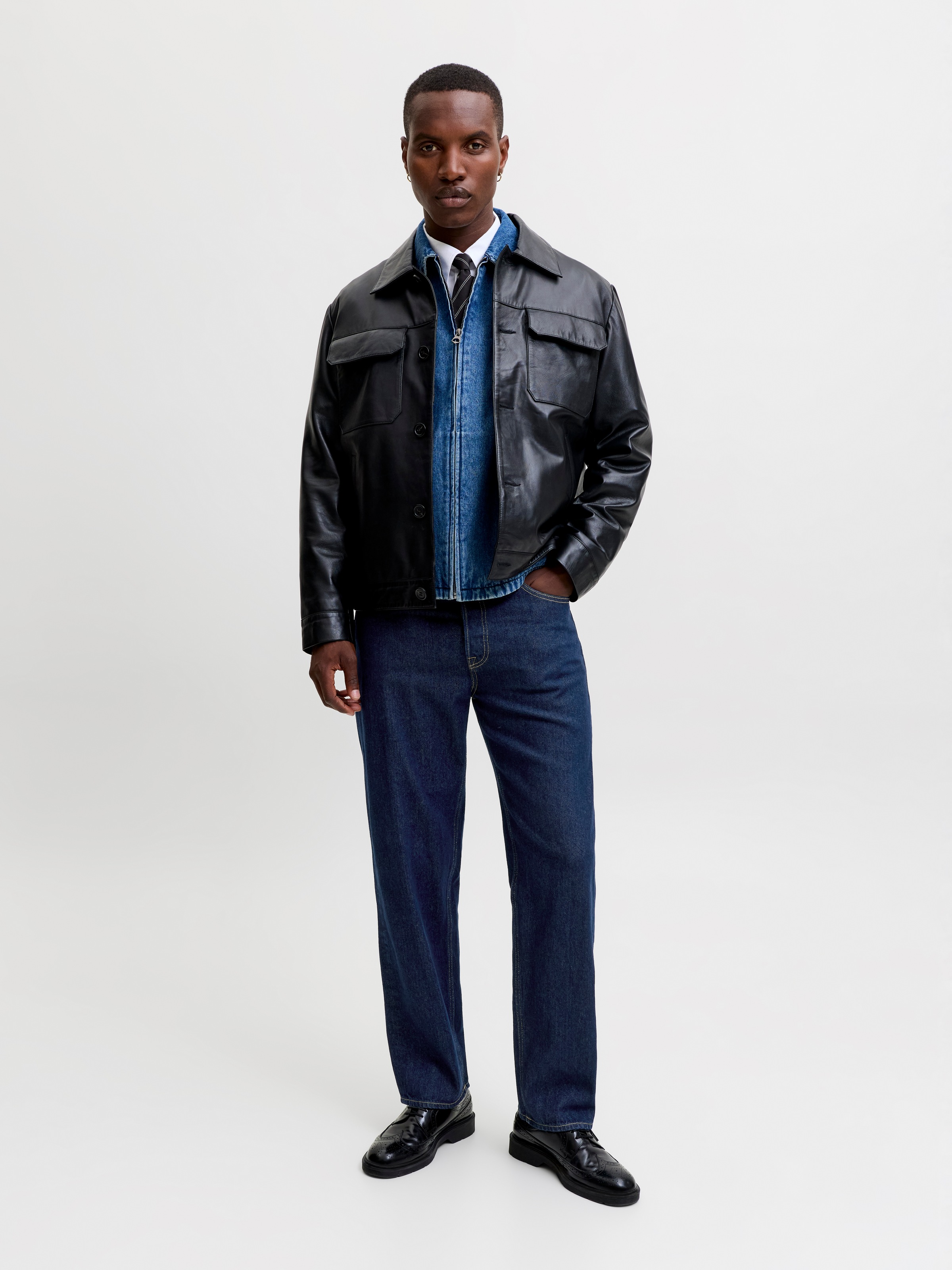 Jack & Jones Relax-fit-Jeans »JJIEDDIE mit hoher Taille und lockerer Passform« Baumwolle, relaxed fit
