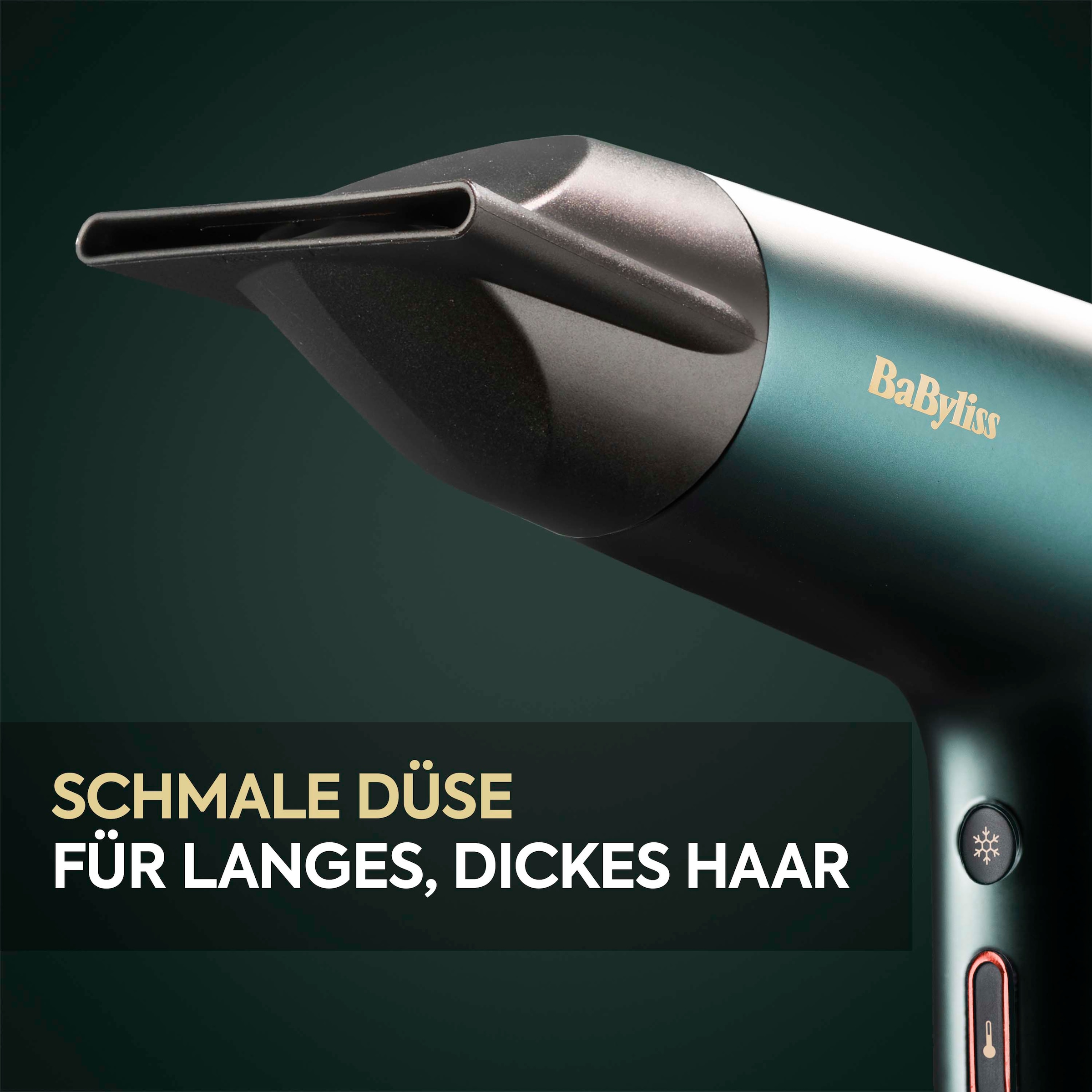 BaByliss Haartrockner »Air Power Pro D6555DE« 1.600 W 3 Aufsätze Hochgeschwindigkeits-Digitalmotor , Leicht, Föhn mit 3 Aufsätzen