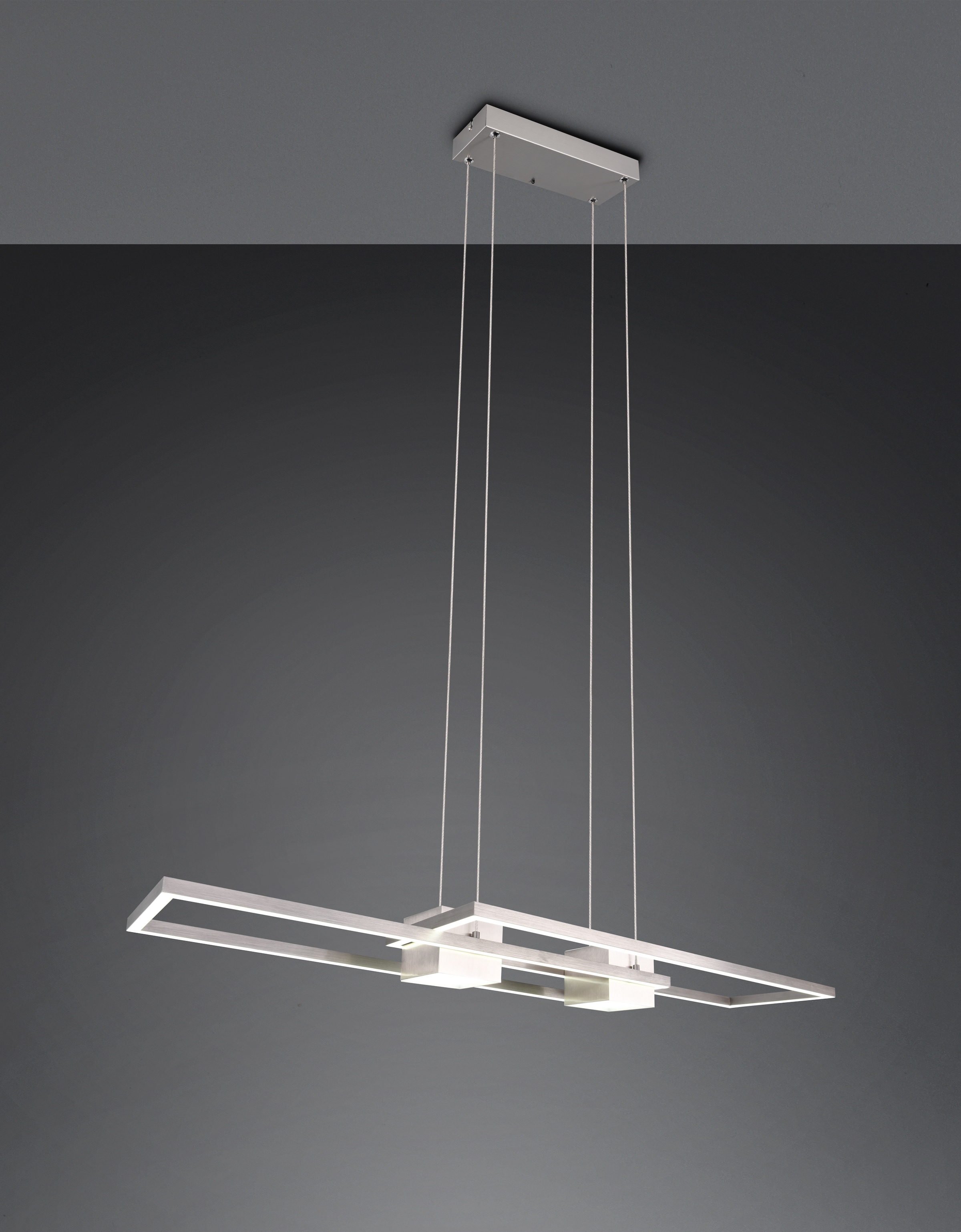 TRIO Leuchten LED Pendelleuchte »ALBANY, LED Hängelampe Wohnzimmer mit Fernbedienung, dimmbar, CCT«, 1 flammig, Leuchtmittel LED-Board | LED fest integriert, Lichtfarbe einstellbar, Memoryfunktion, Nachtlicht, up-and-down Licht