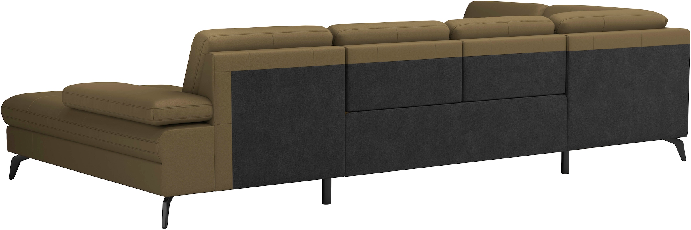 sit&more Wohnlandschaft »Morris U-Form, inkl. Sitztiefenverstellung«, wahlweise mit Armteilverstellung, Bettfunktion & Bettkasten