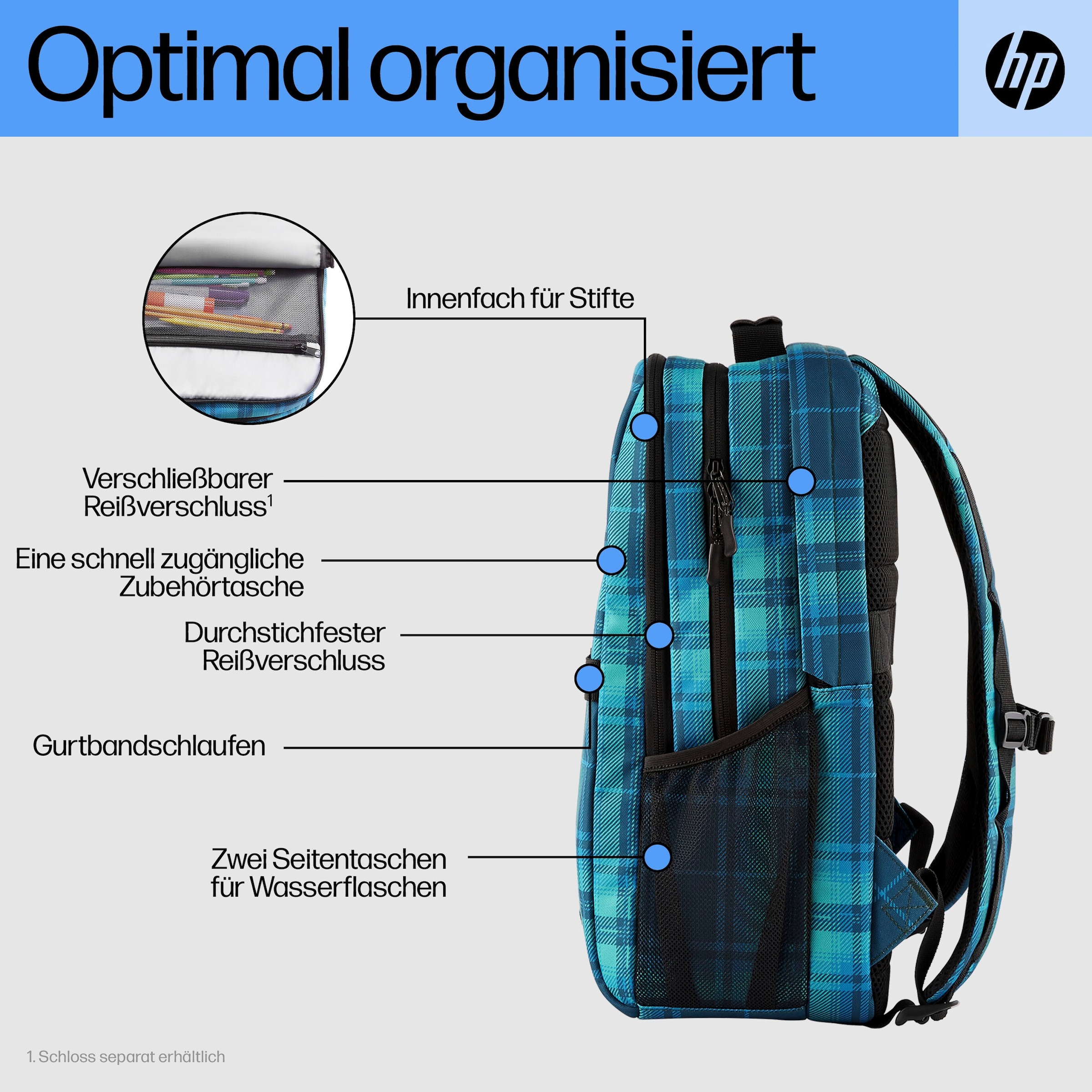 HP Notebook-Rucksack »Campus XL Tartan plaid«