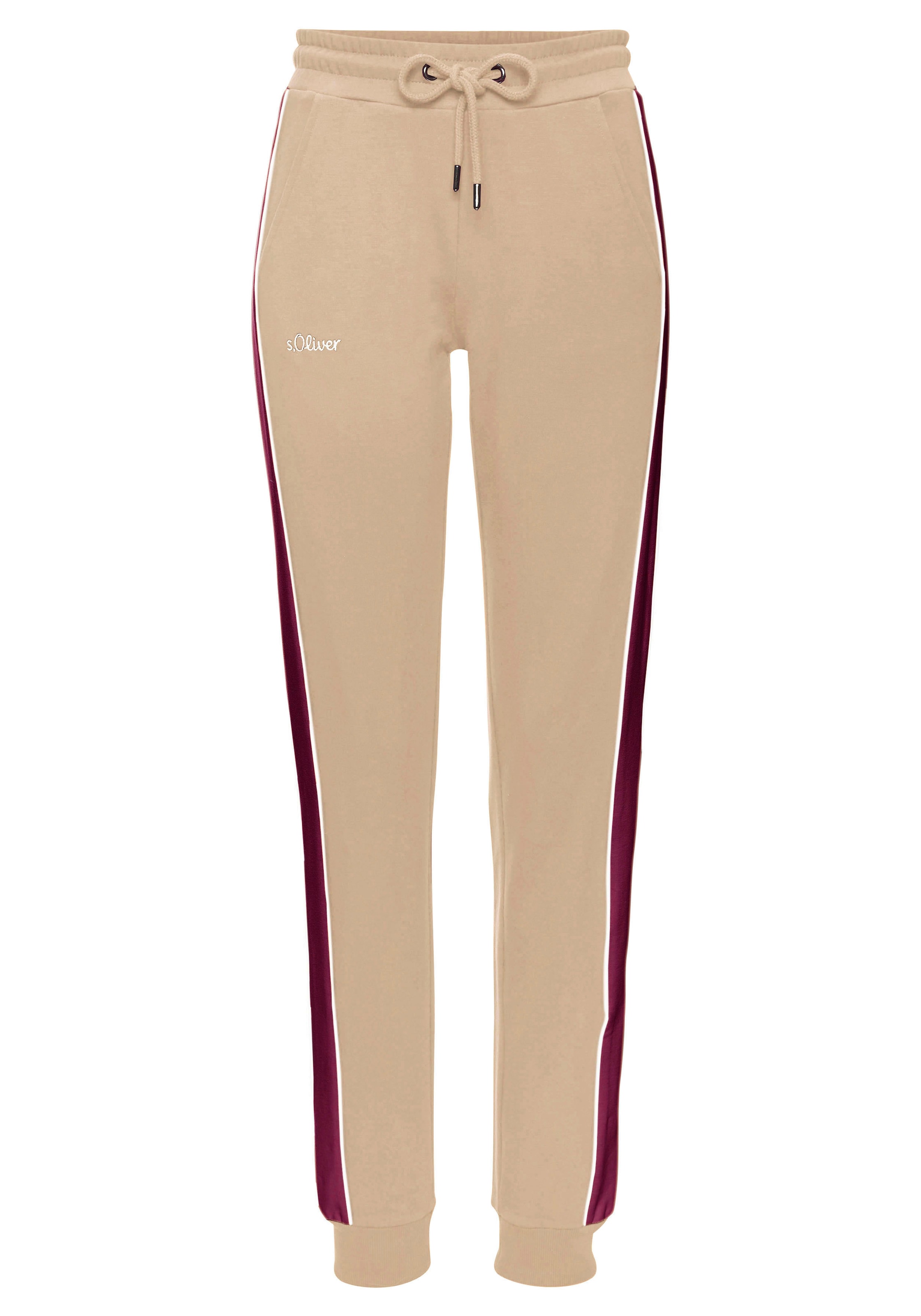 s.Oliver Sweathose, mit Seitenstreifen und Pipings, Loungewear