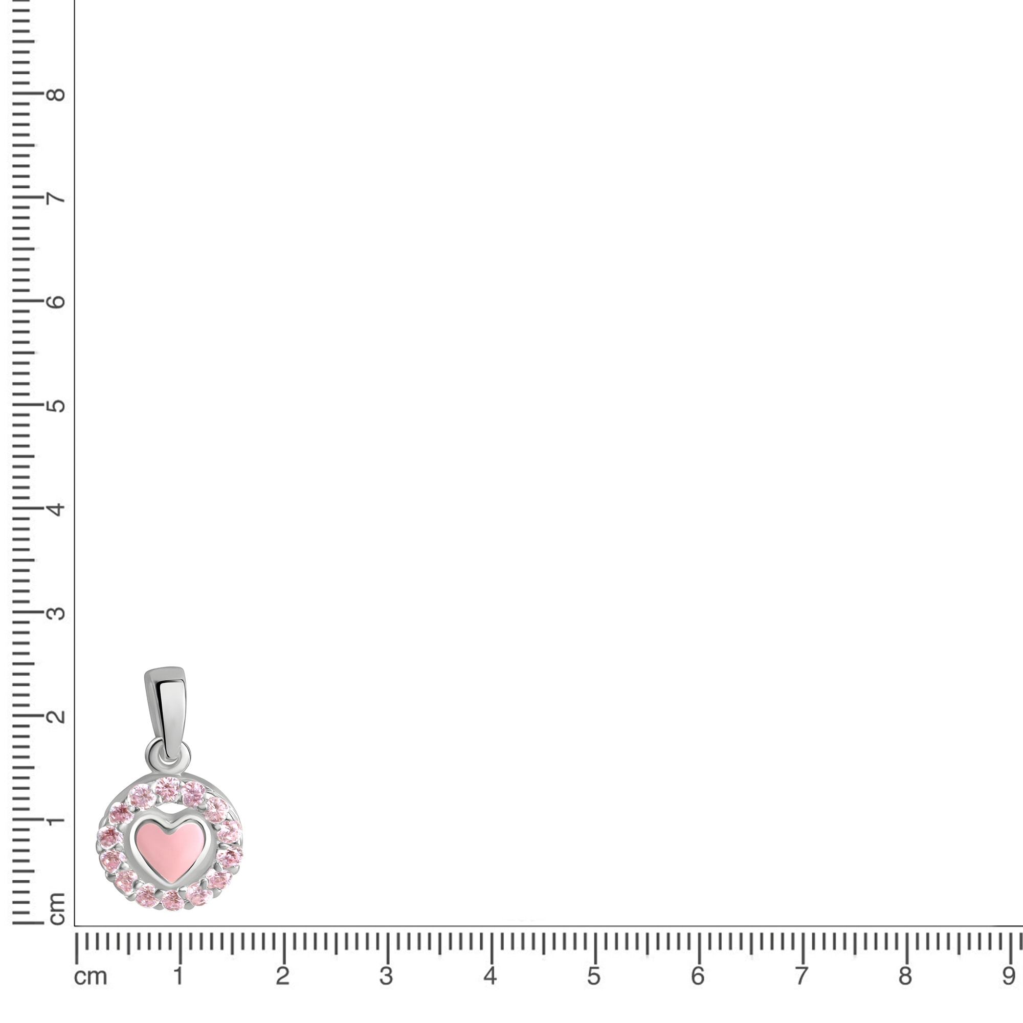 Vivance Kettenanhänger »925/- Sterling Silber rhodiniert Herz pink Zirkonia«