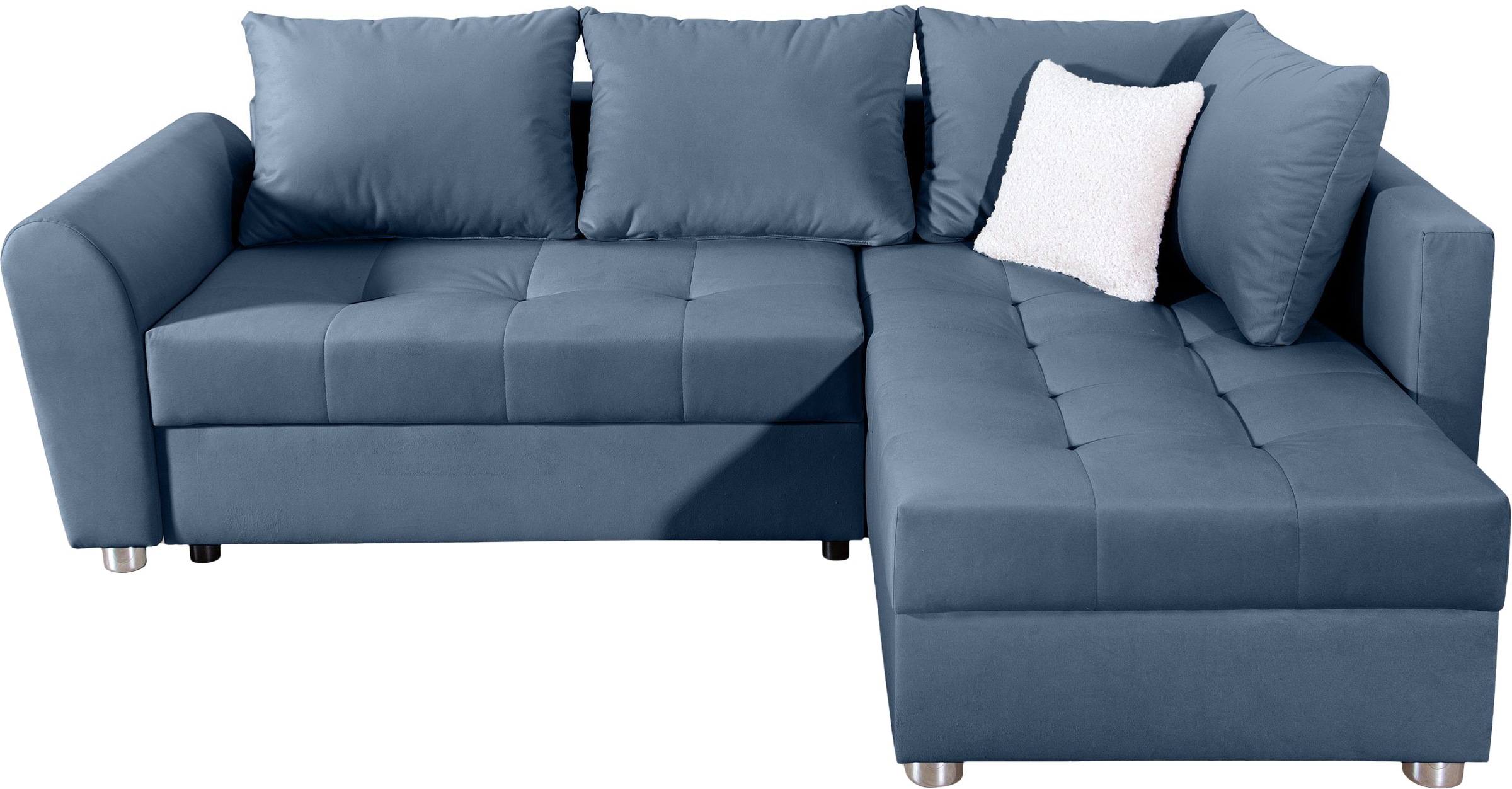 COLLECTION AB Ecksofa »JANA«, Ecksofa,Bettfunktion,Bettkasten,Bonnelfederkern,Rückenkissen