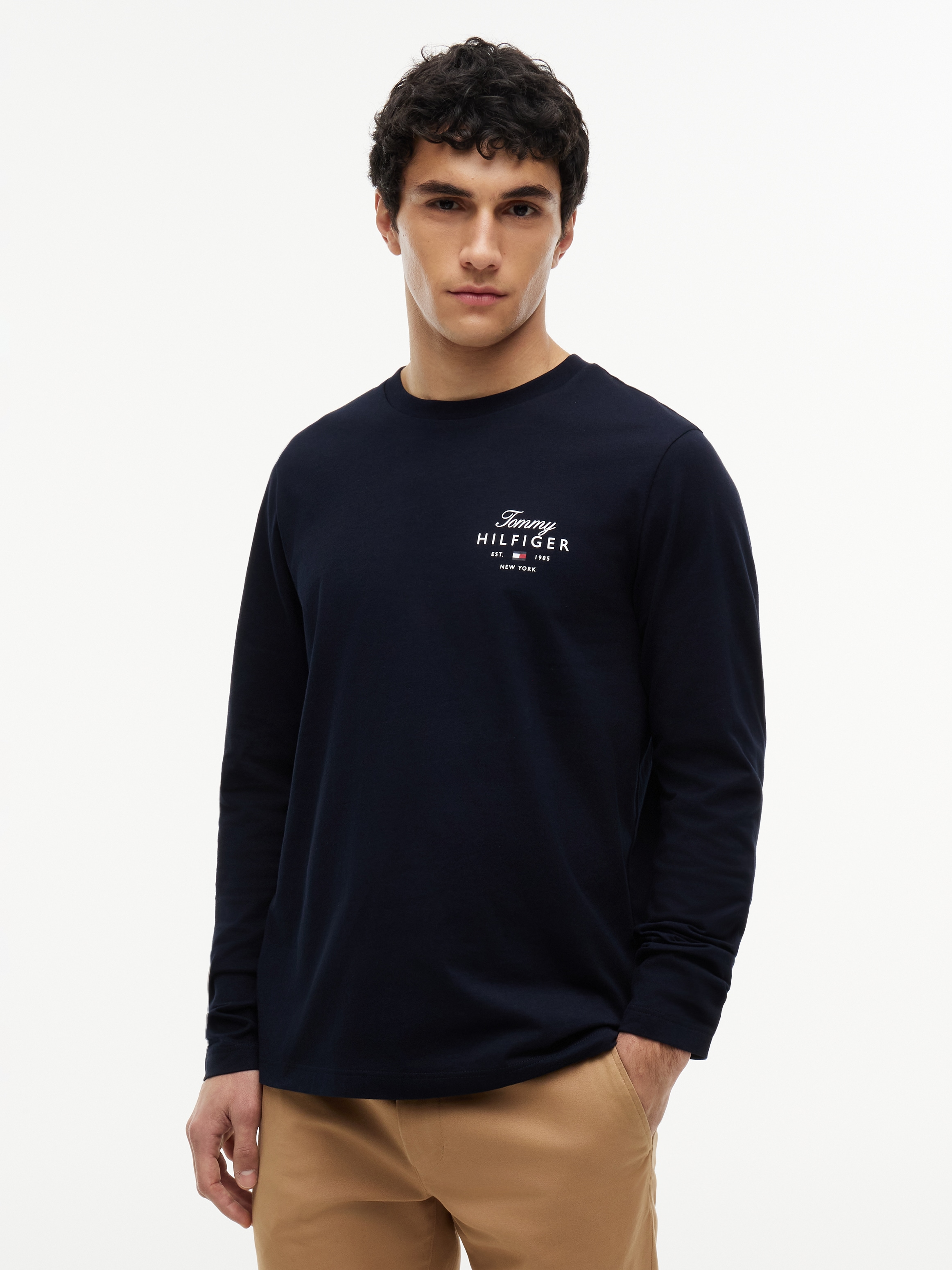 Tommy Hilfiger Langarmshirt »SCRIPT STACK LS REGULAR TEE«