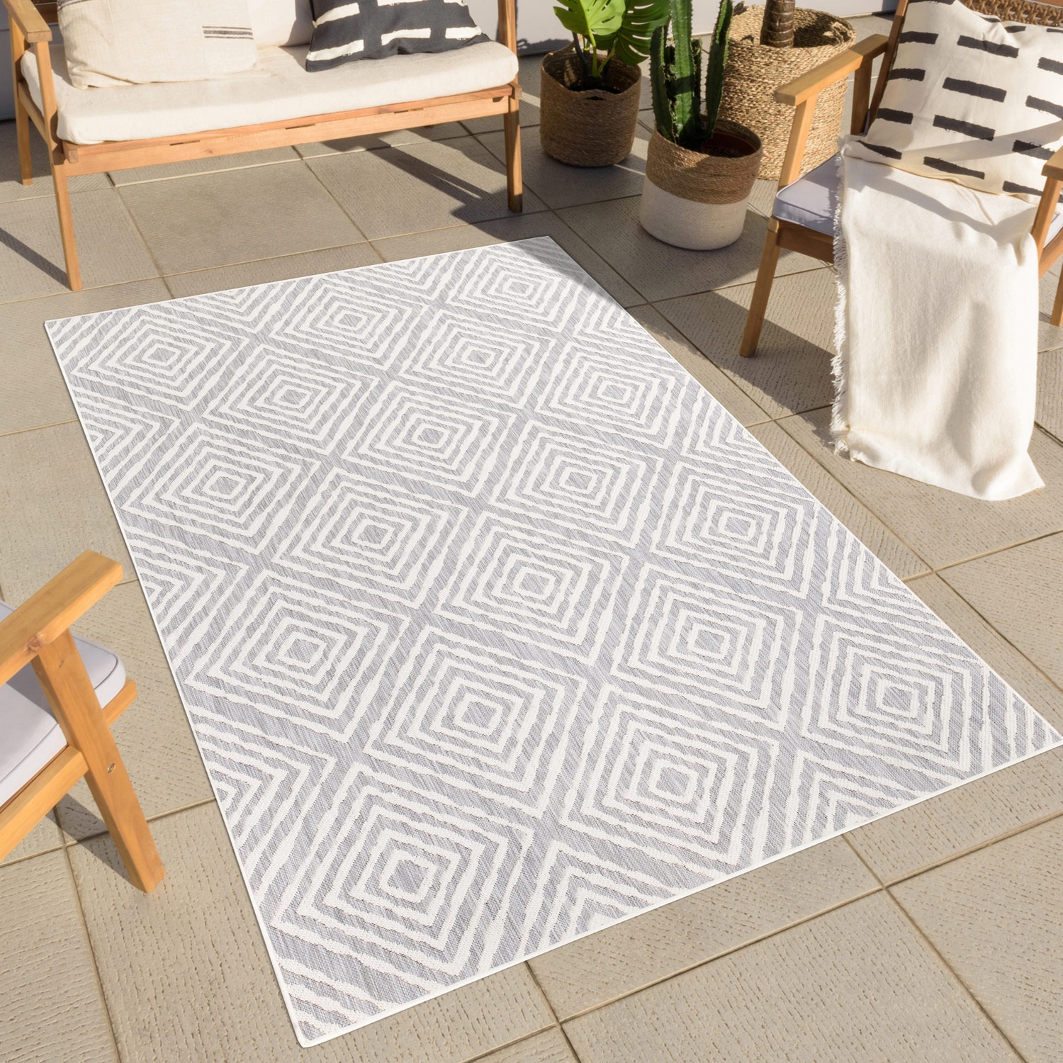 Carpet City Outdoorteppich »Outdoor 464«, rechteckig, 5 mm Höhe, Läufer, UV günstig online kaufen