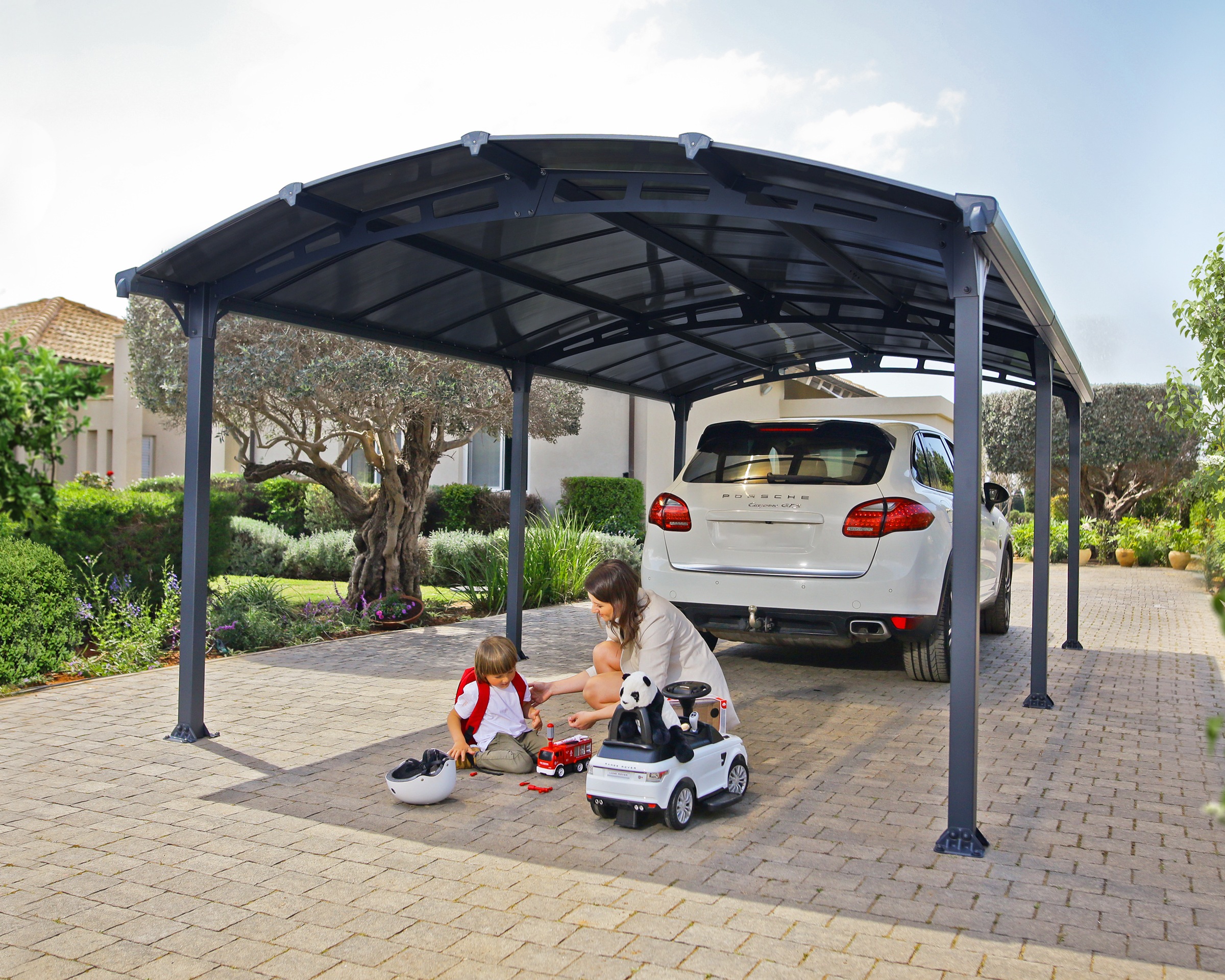 Palram - Canopia Einzelcarport »Arcadia«, Aluminium, 325 cm, Anthrazit, wartungsfrei