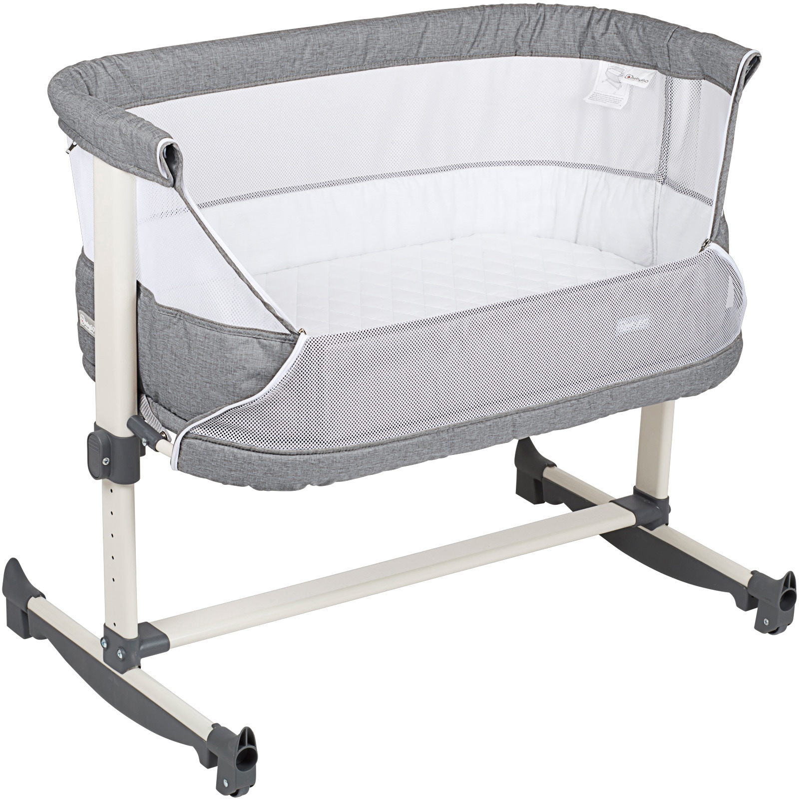 BabyGo Beistellbett »Vivaldi, grey«