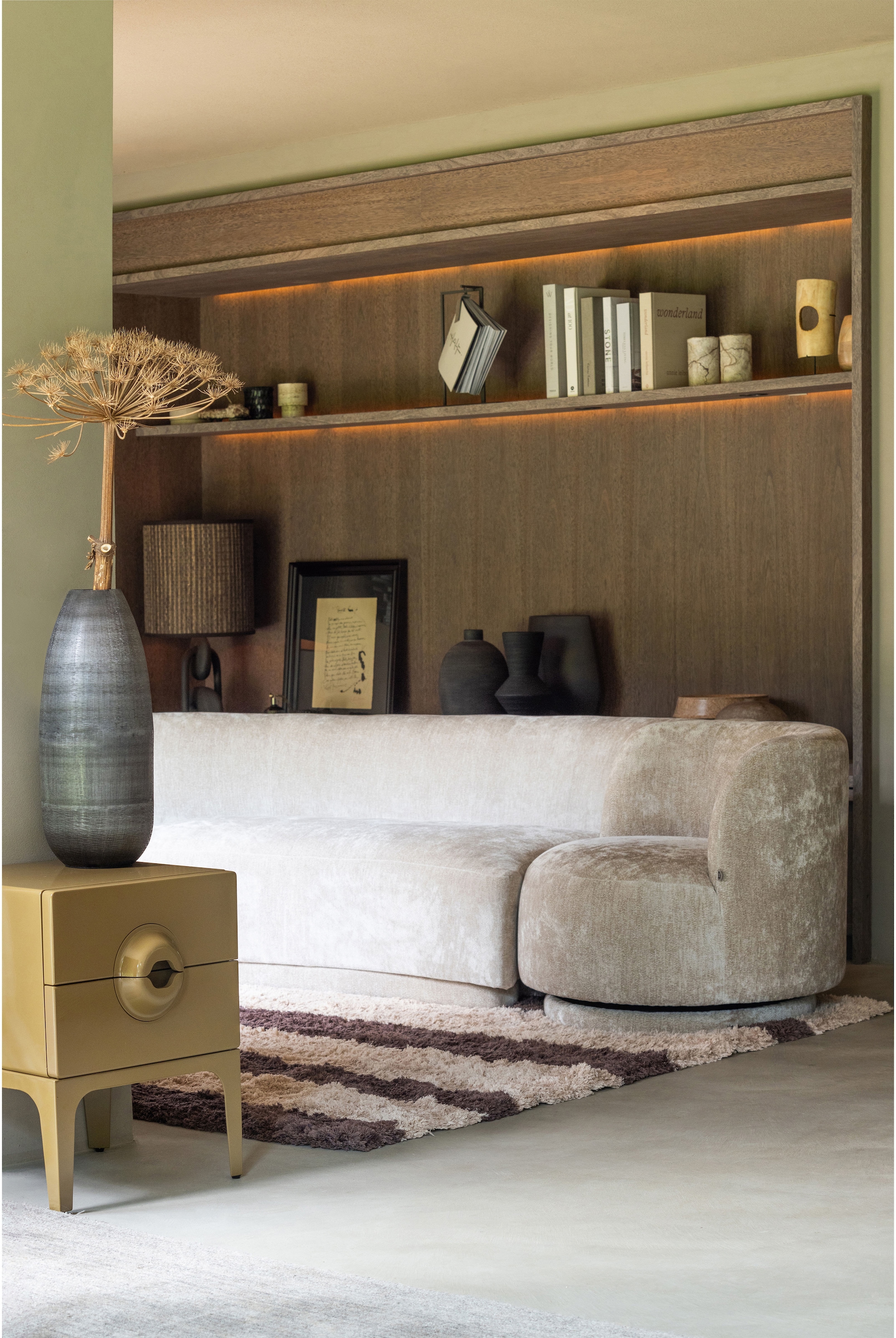 WOOOD Nachtkonsole »WOOOD Merge Kommode/Nachttisch 2 Schubladen«