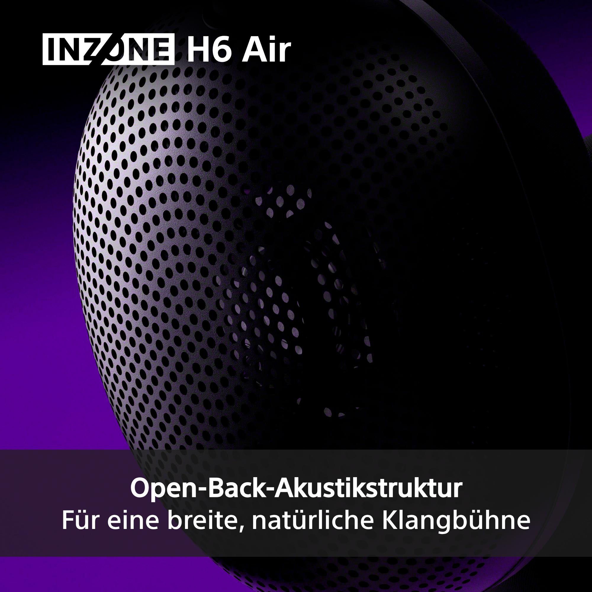 Sony Gaming-Headset »INZONE H6 Air« Stummschaltung 360 Spatial Sound, leichtes 199-g-Design, abnehmbares Bügelmikrofon