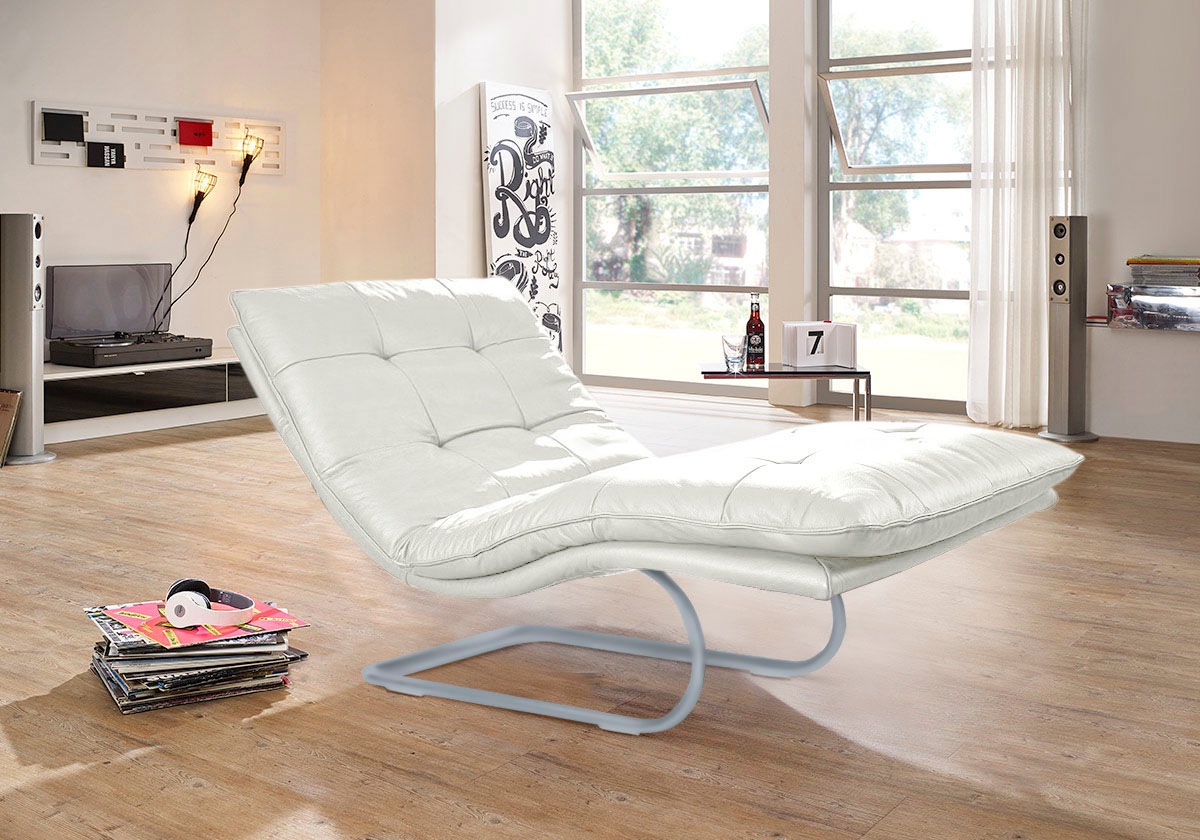 W.SCHILLIG Relaxliege »daily dreams«, in Waffelkissen-Optik, wahlweise mit Motor, silber matt, in 2 Breiten