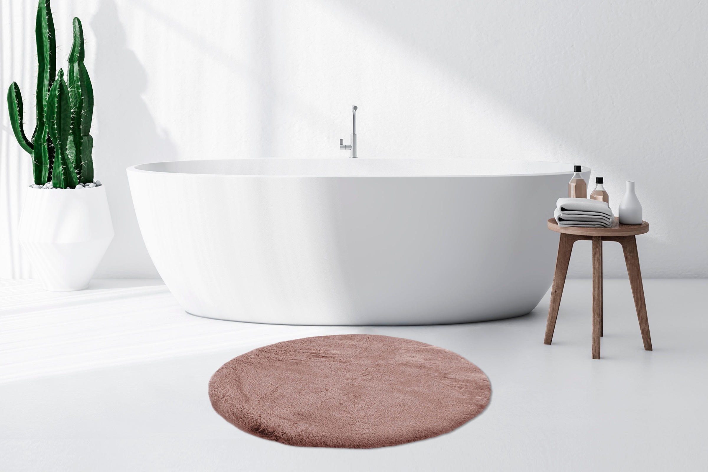Kayoom Badematte »Rabbit«, rutschhemmend beschichtet, fußbodenheizungsgeeignet, weiche Kaninchenfell Haptik, Badezimmer, Kinderzimmer, Schlafzimmer