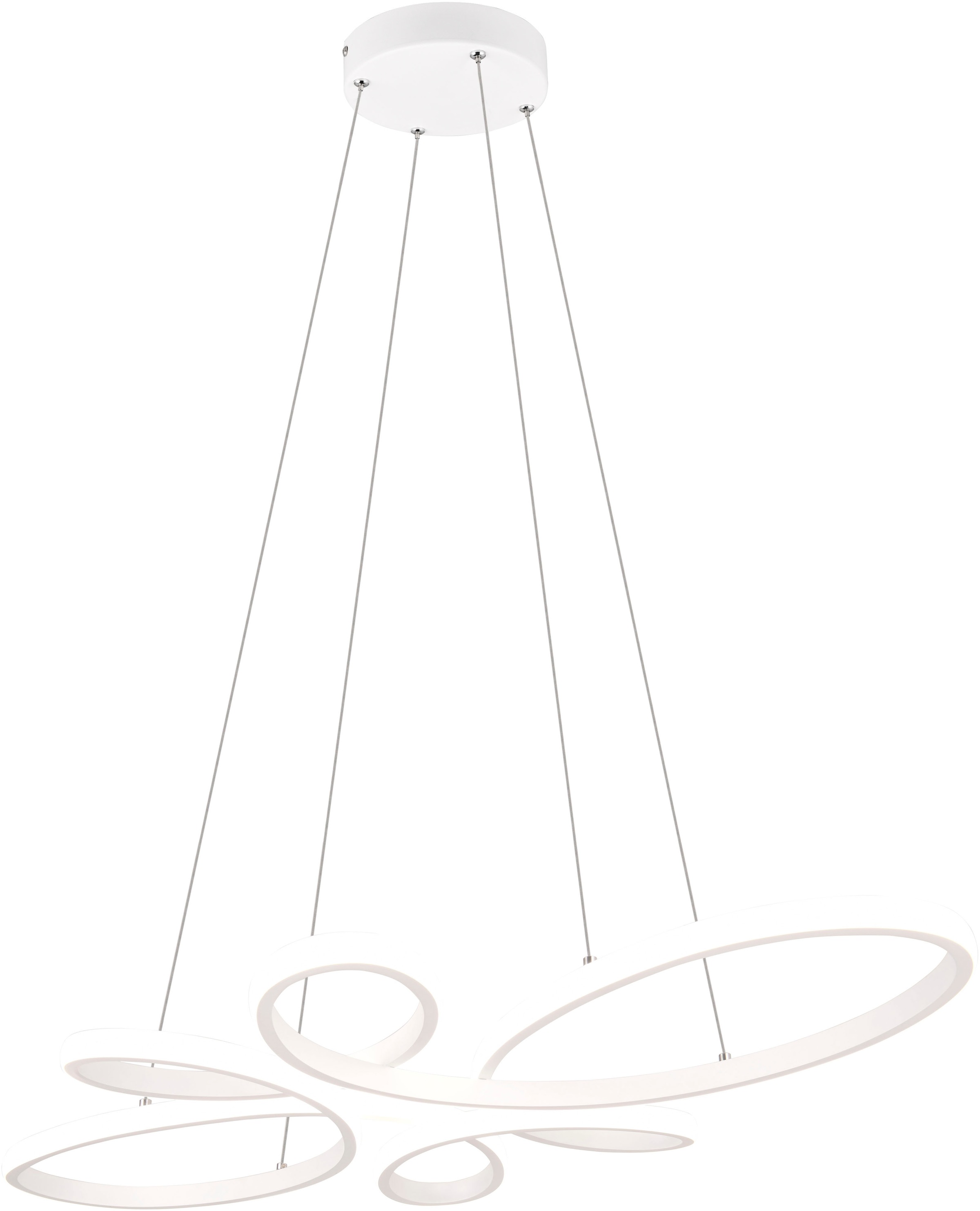 TRIO LEUCHTEN LED Pendelleuchte »FLY, Hängelampe LED 32W 3900 Lumen kaltweiß 4000K 3-Stufen dimmbar« LED-Board 1 Stk. Kaltweiß höhenverstellbar:...