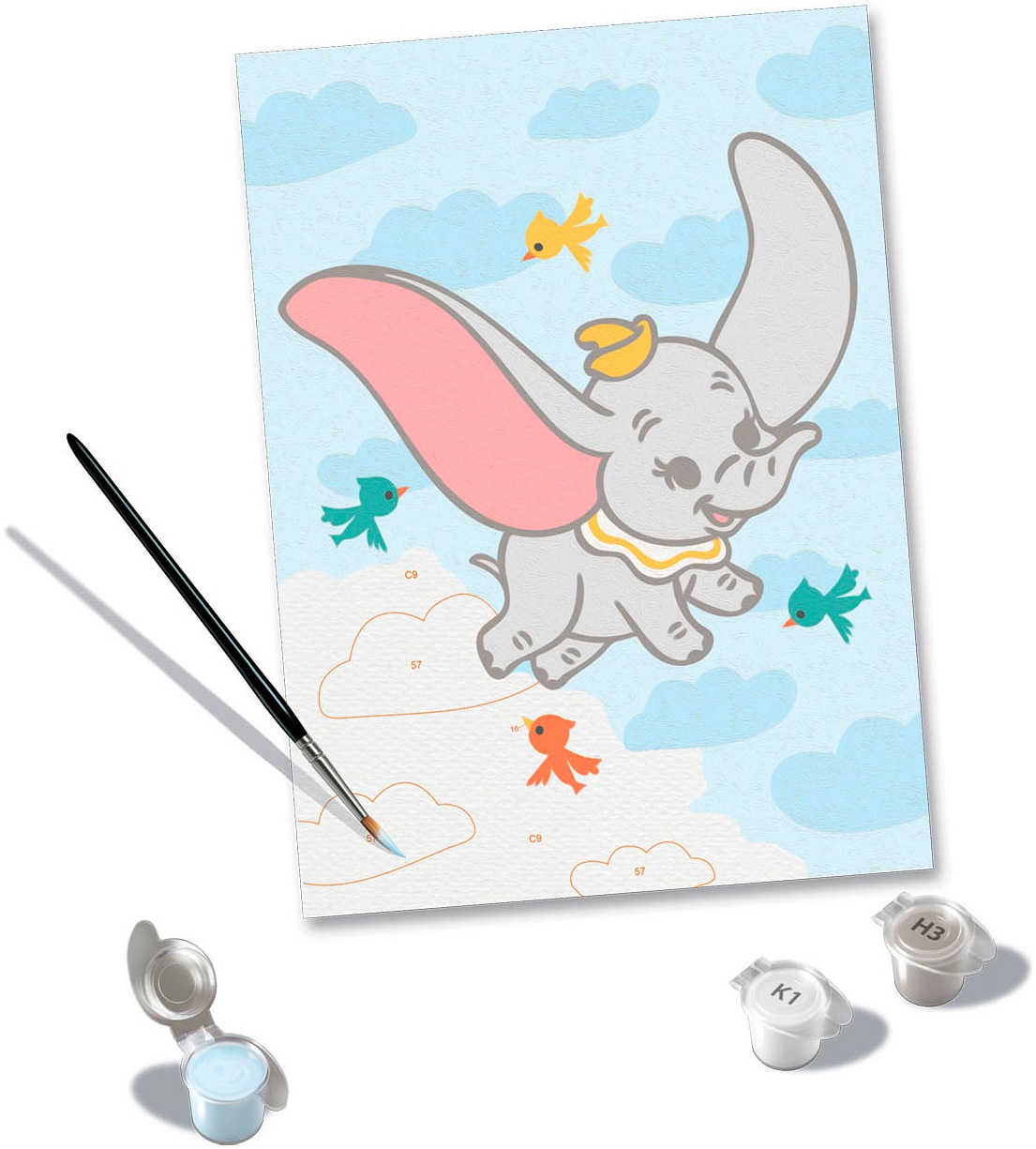 Ravensburger Malen nach Zahlen »CreArt, Hello Baby, Dumbo« für Erwachsene; Made in Europe