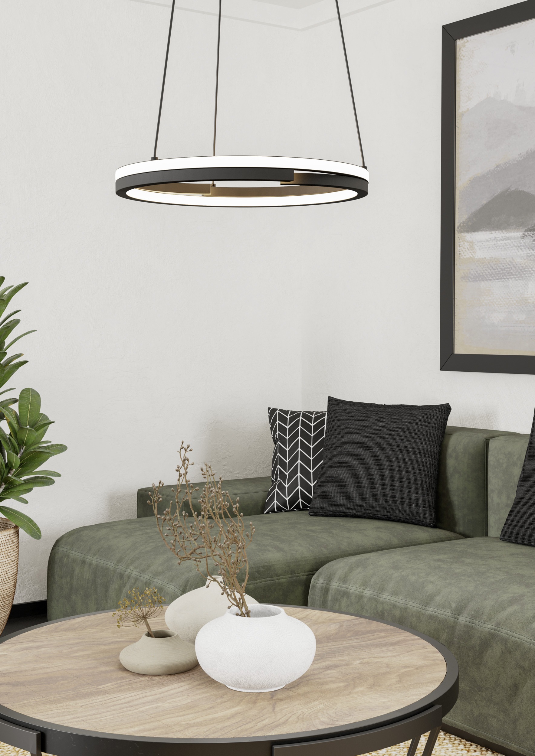 EGLO Hängeleuchte »MEZZOMONTE Pendellampe - Alu, Stahl - LED;LED - 1X20W;1X günstig online kaufen