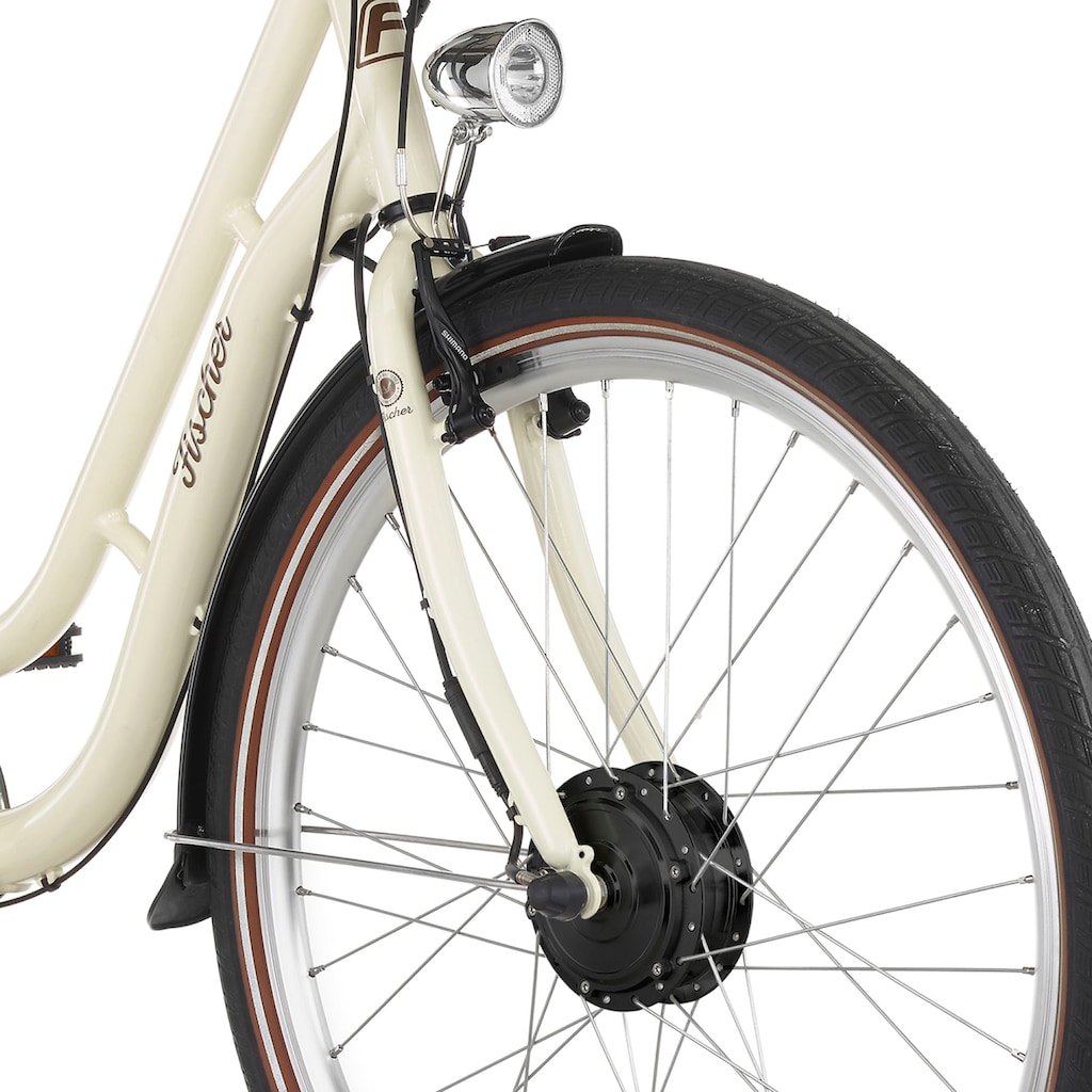 FISCHER Fahrrad E-Bike »CITA ER 1804 418 48«, 3 Gang, Shimano, Nexus, Frontmotor 250 W, (Schloss)