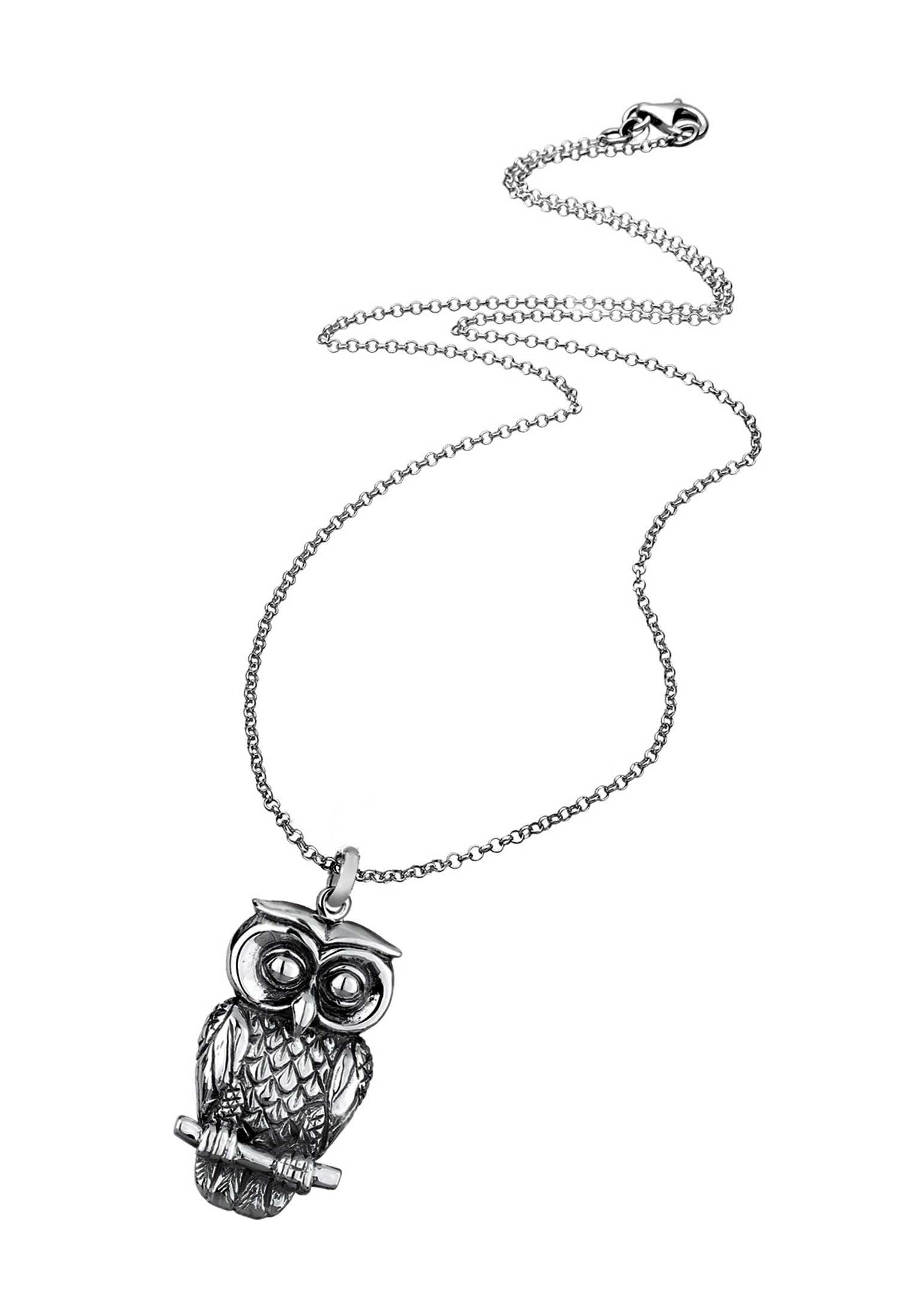Elli Kette mit Anhänger »Eule Trend Vintage 925 Sterling Silber«