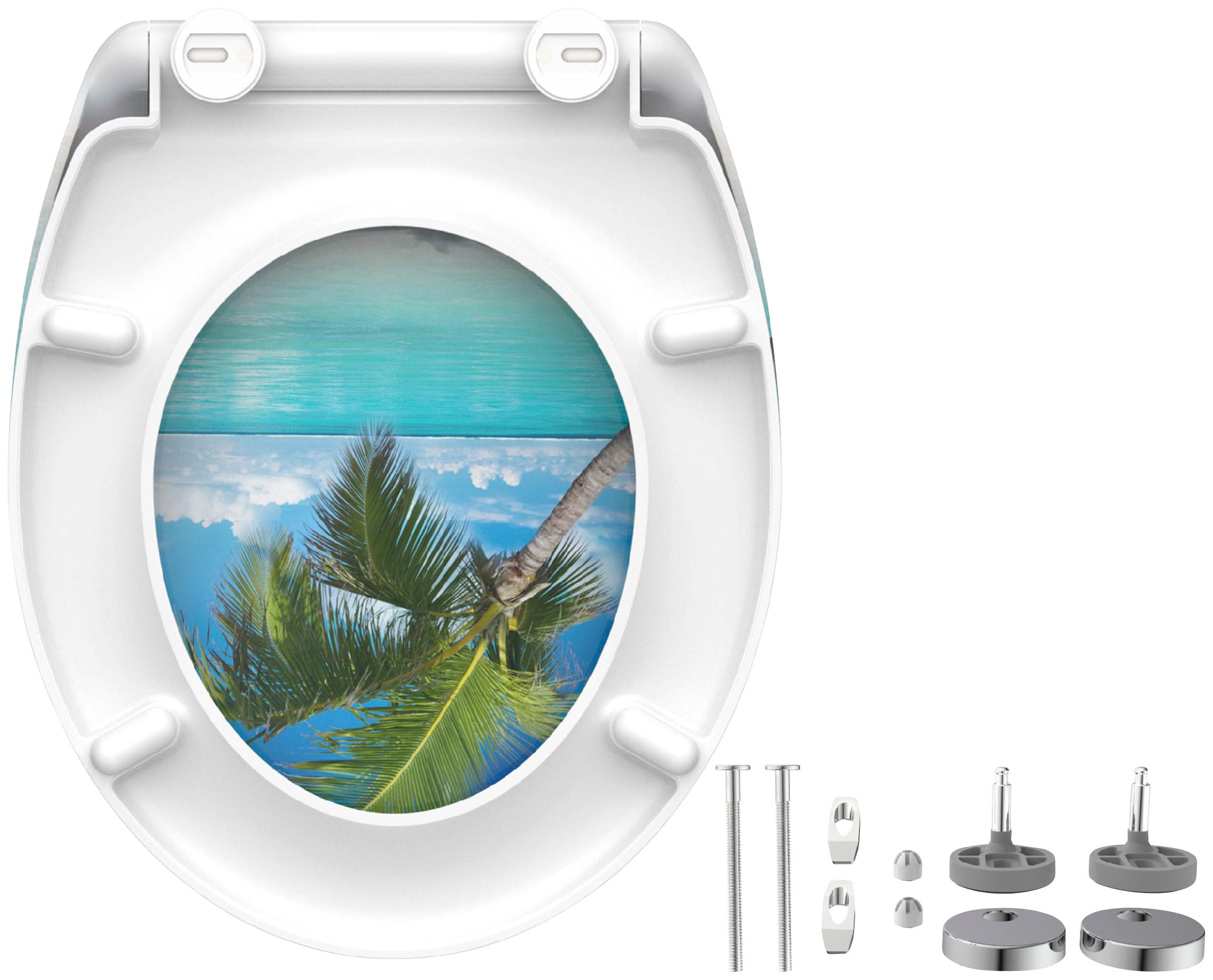 Schütte WC-Sitz »CARRIBEAN«, Duroplast, mit Absenkautomatik und Schnellverschluss