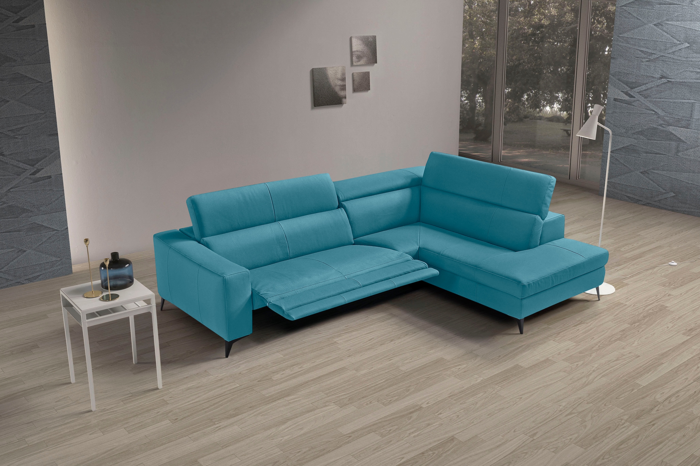 Egoitaliano Ecksofa "Edith, Designsofa mit hohem Sitzkomfort, L-Form", inkl günstig online kaufen