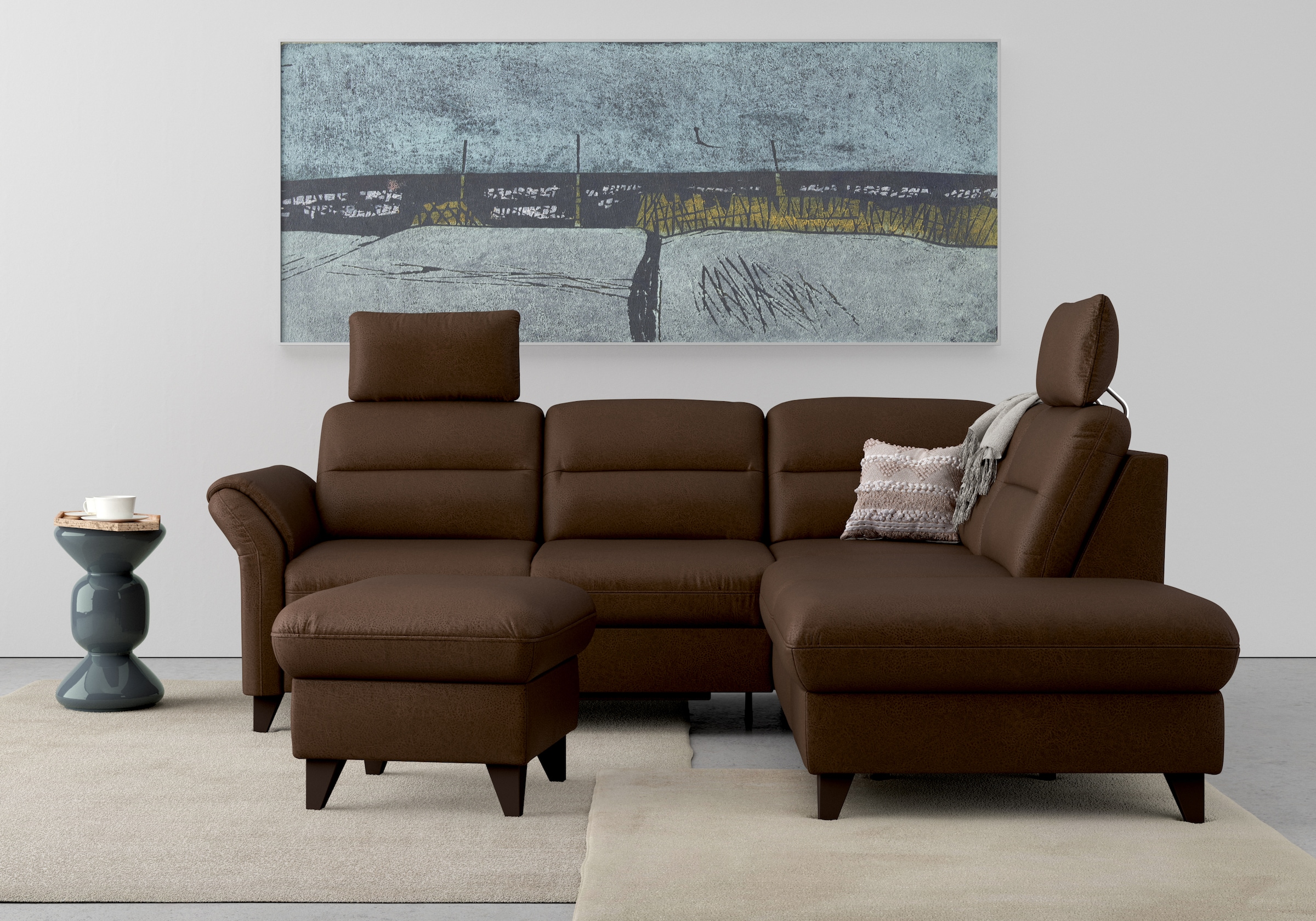 sit&more Ecksofa »Mellum L-Form« Federkern, wahlweise mit Bettfunktion, Sta günstig online kaufen