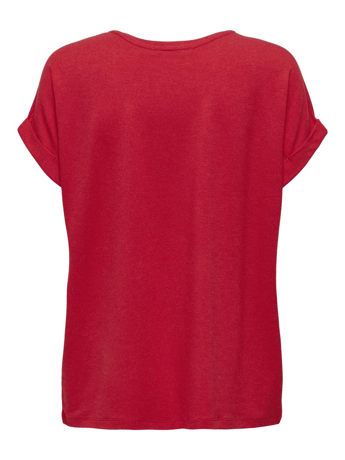 ONLY T-Shirt »ONLMOSTER S/S O-NECK TOP NOOS JRS«, mit Aufschlag am Arm