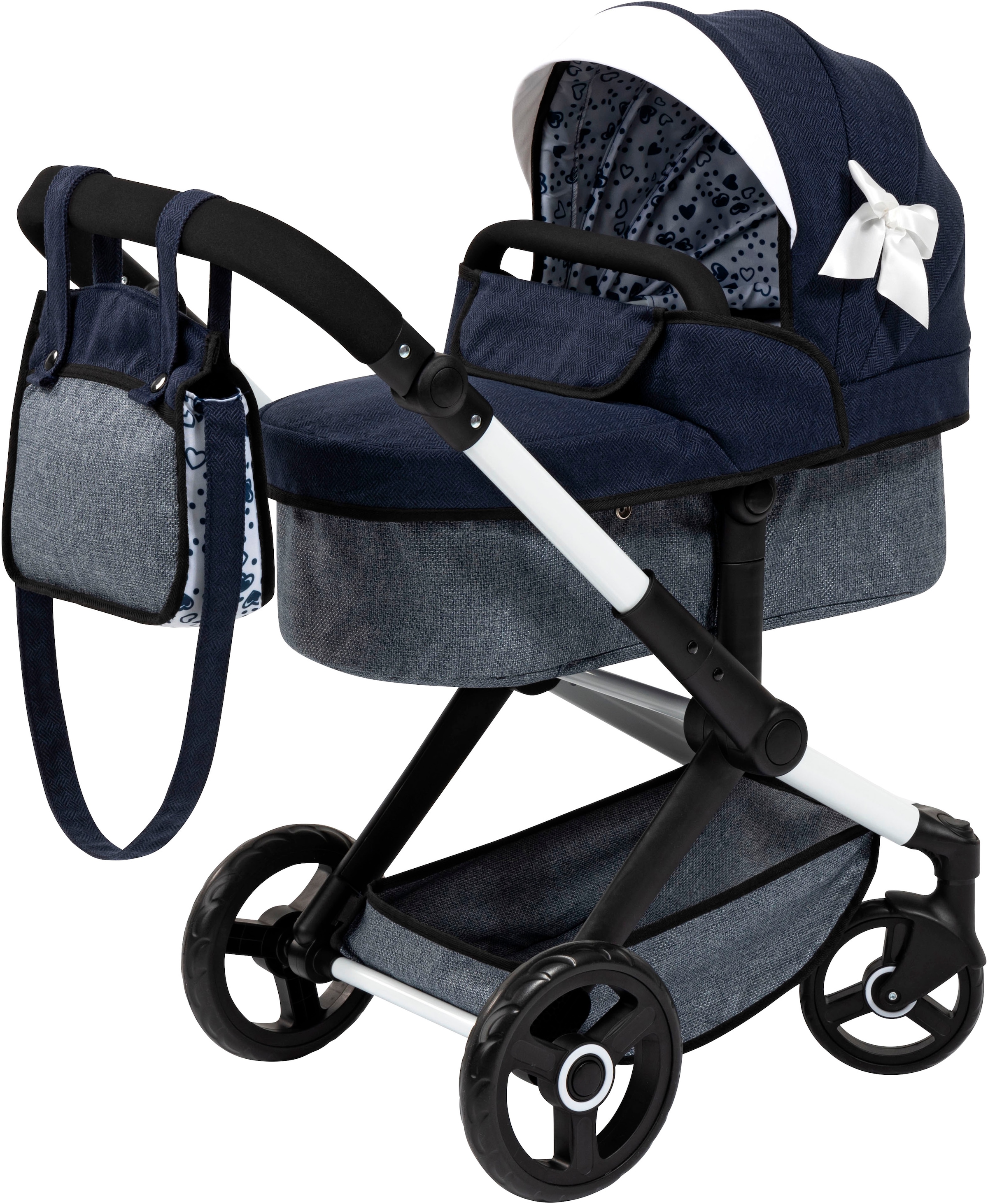 BAYER Kombi-Puppenwagen »Xeo« Schleife blau