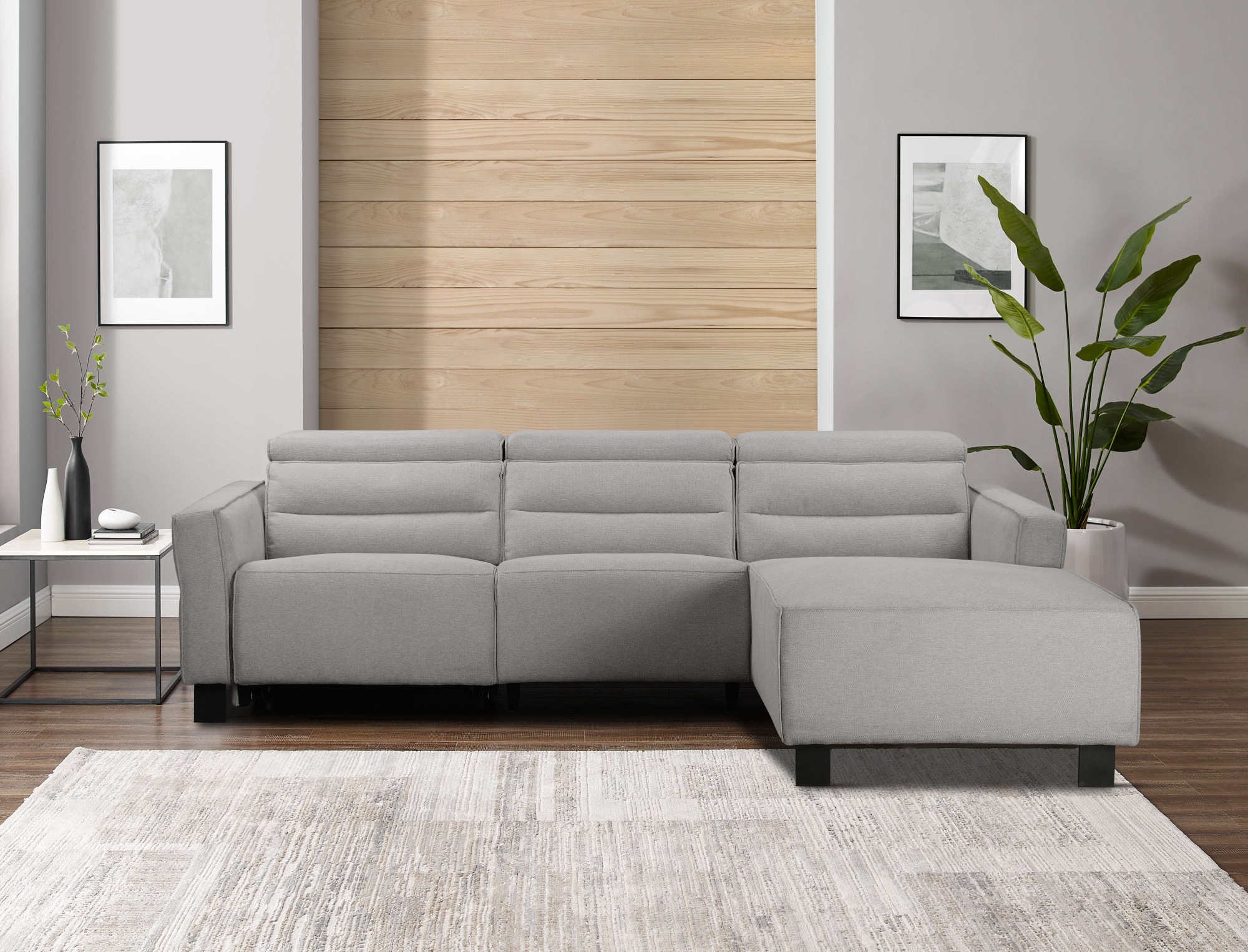Places of Style Ecksofa »Carpari, L-Form, 263 cm, manuelle o. elektrische Relaxfunktion,«, USB A/C und Kopfteilverstellg